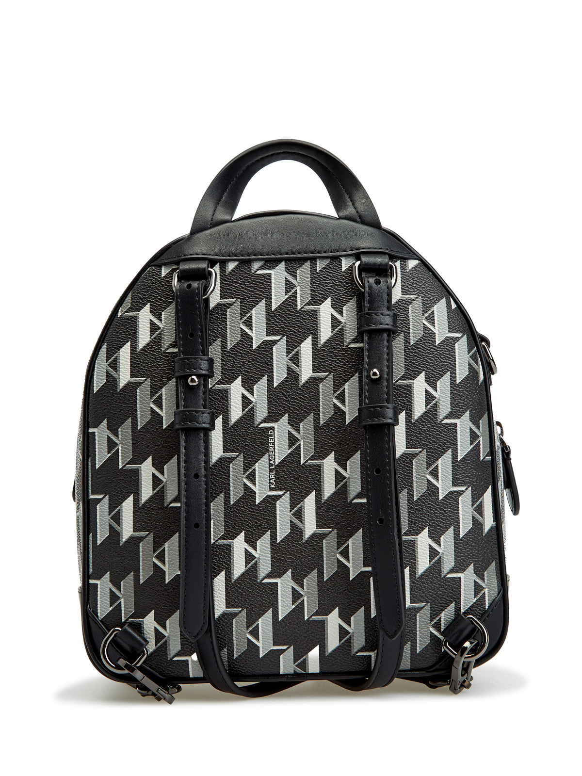 Компактный рюкзак из эко-кожи с принтом K/Monogram KARL LAGERFELD, цвет черный, размер 38;40;42 Компактный рюкзак из эко-кожи с принтом K/Monogram - фото 5