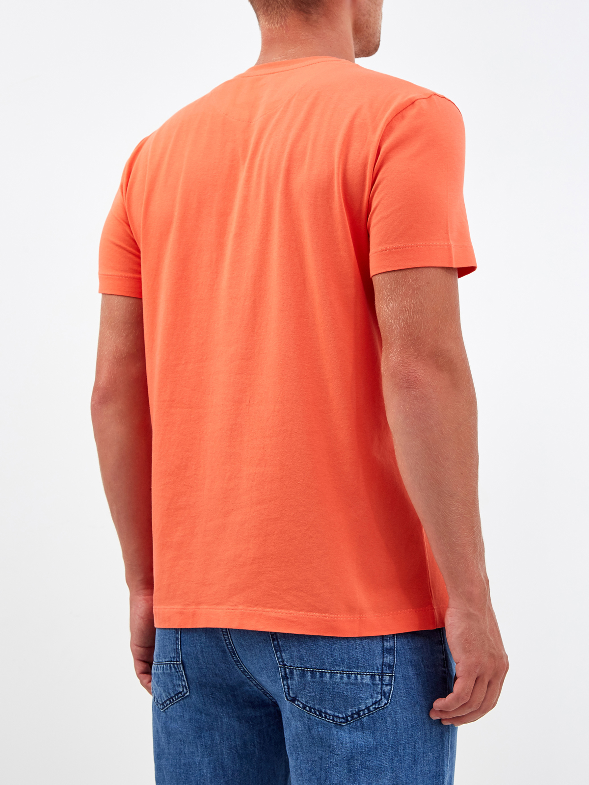 Яркая футболка из хлопка с фактурным логотипом BIKKEMBERGS, цвет оранжевый, размер M;2XL;3XL - фото 4