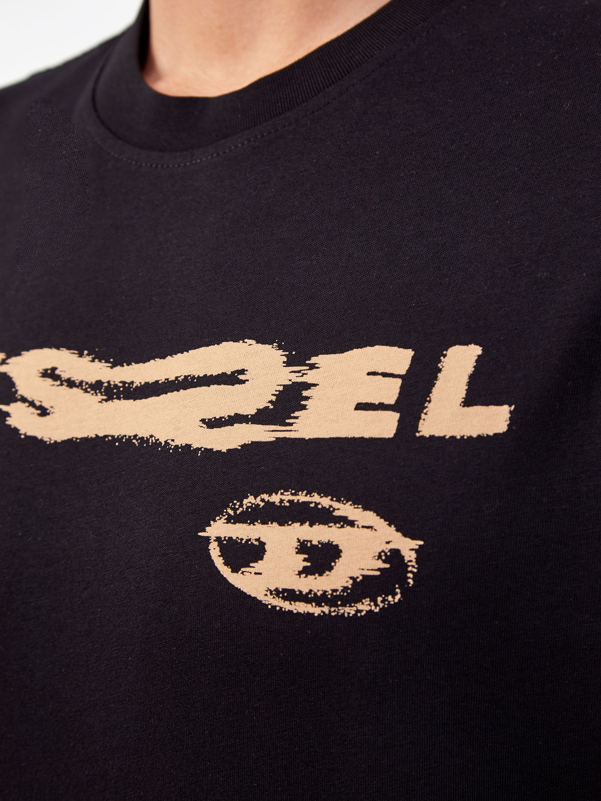 Хлопковая футболка свободного кроя с принтом DIESEL, цвет черный, размер S;XL;2XL;M - фото 5