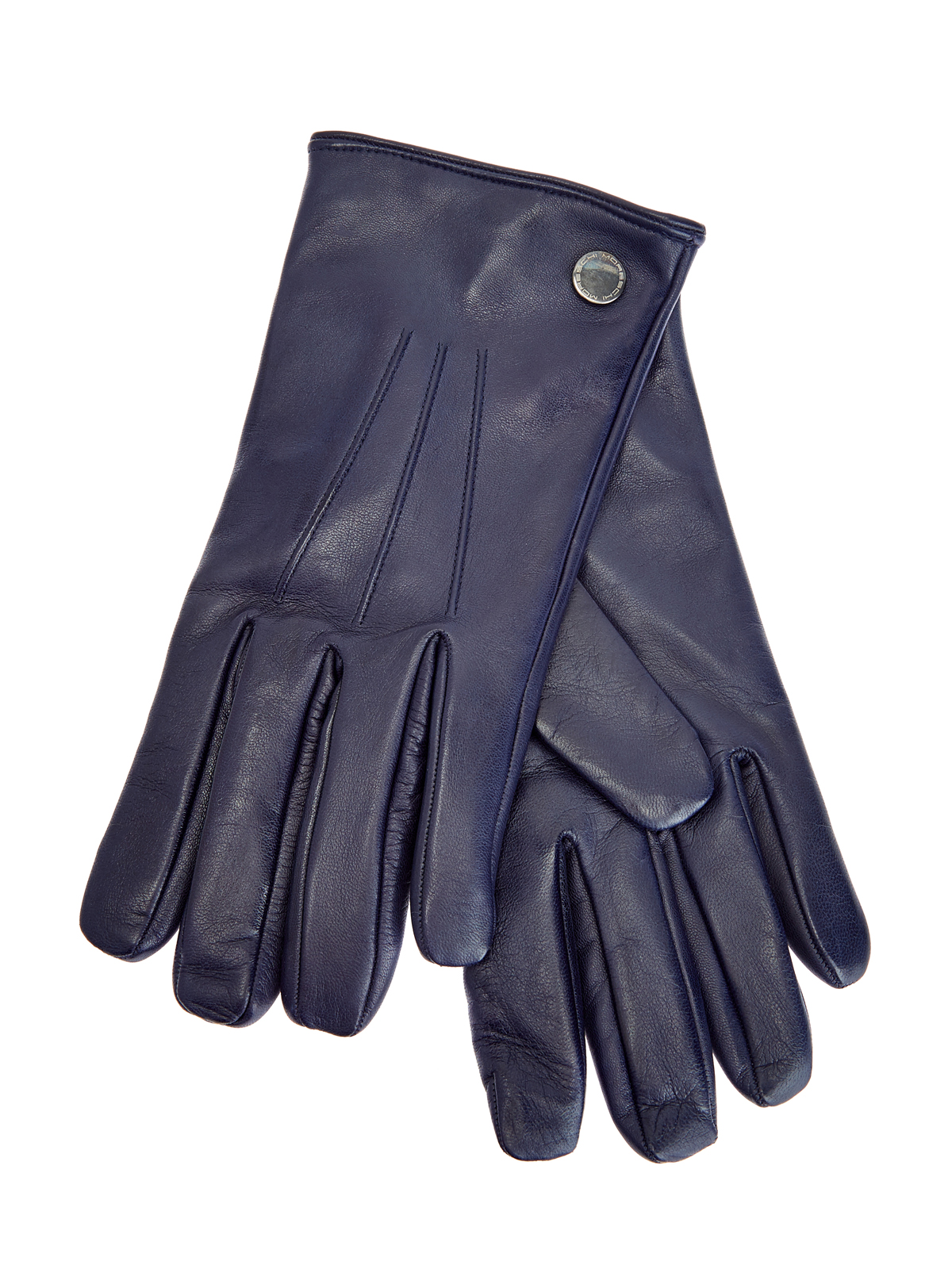 Перчатки из кожи наппа с литой фурнитурой MORESCHI, цвет синий, размер L;S;M