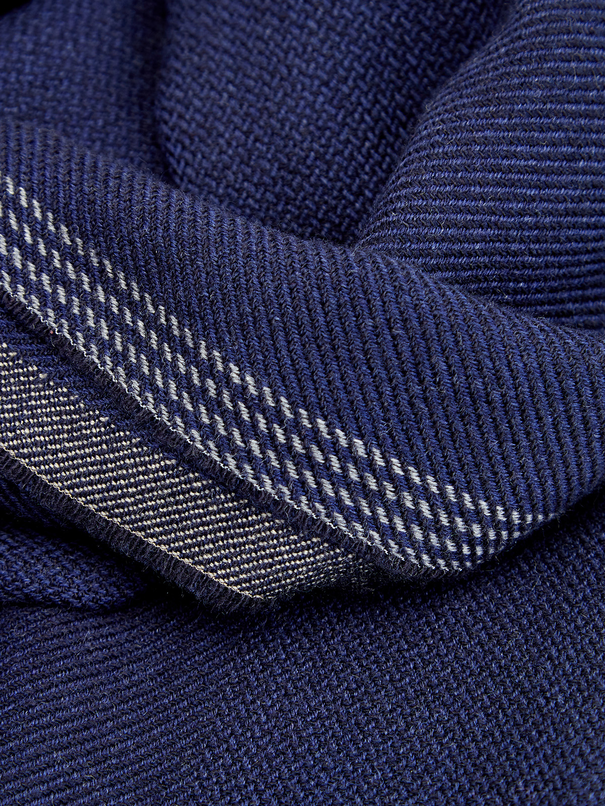 Шарф из мягкой пряжи на основе шерсти и кашемира BRUNELLO CUCINELLI, цвет синий, размер S;M;L - фото 2