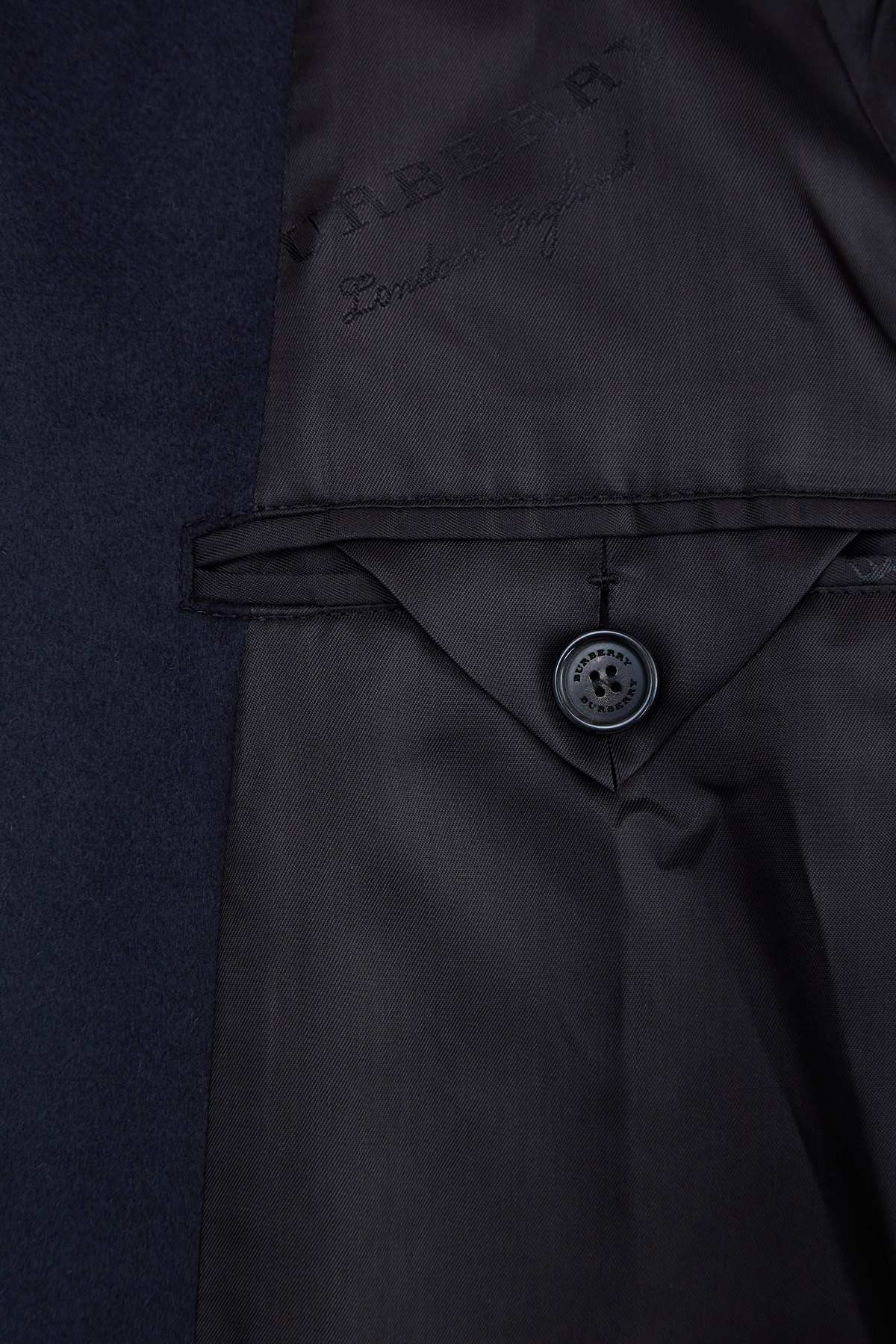 Классическое пальто из шерстяного драпа BURBERRY, цвет синий, размер M;L - фото 6