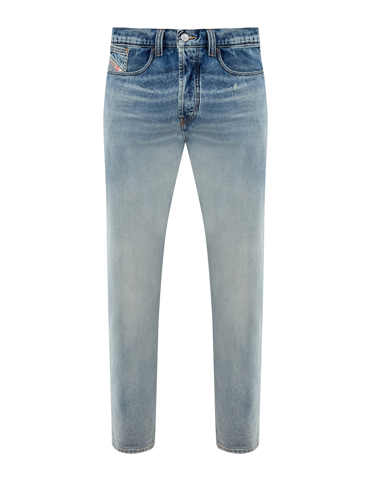 Прямые джинсы 2010 D-Macs из выбеленного хлопкового денима