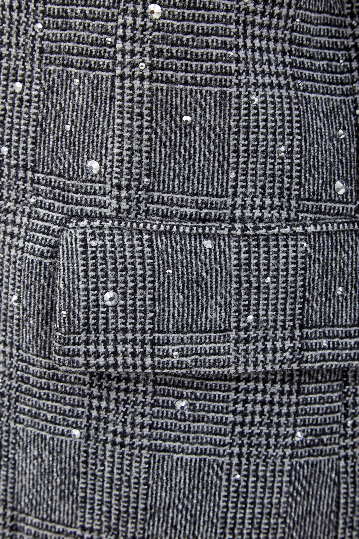 Блейзер из шерсти и льна с кристаллами ERMANNO SCERVINO, цвет черно-белый, размер 38 - фото 5