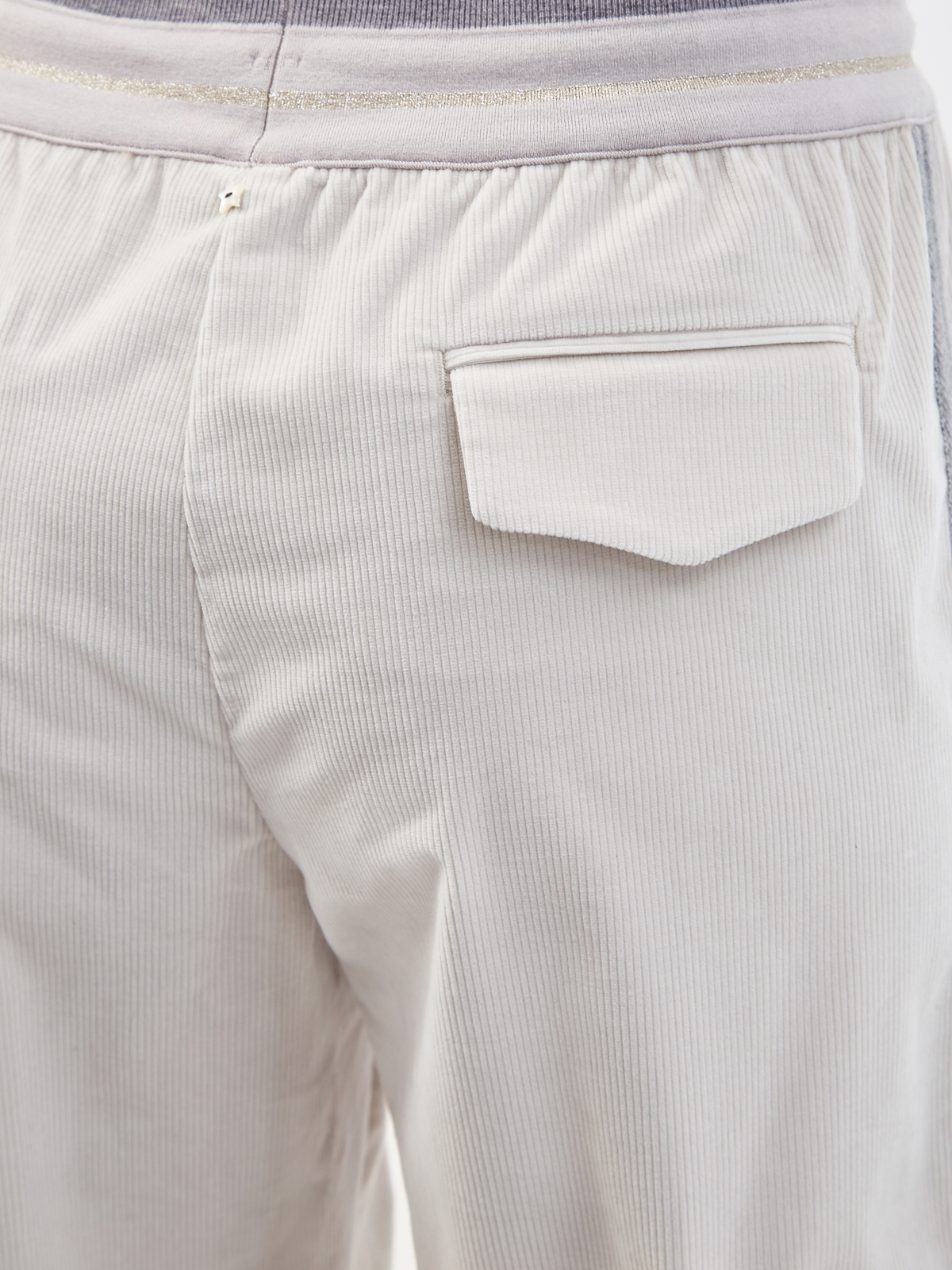 Вельветовые брюки-джоггеры с отворотами на кнопках LORENA ANTONIAZZI, цвет бежевый, размер 42 - фото 4