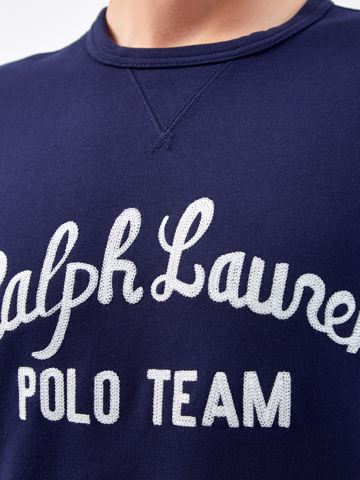 Базовый свитшот с контрастным вышитым логотипом POLO RALPH LAUREN, цвет синий, размер S;L;M - фото 5