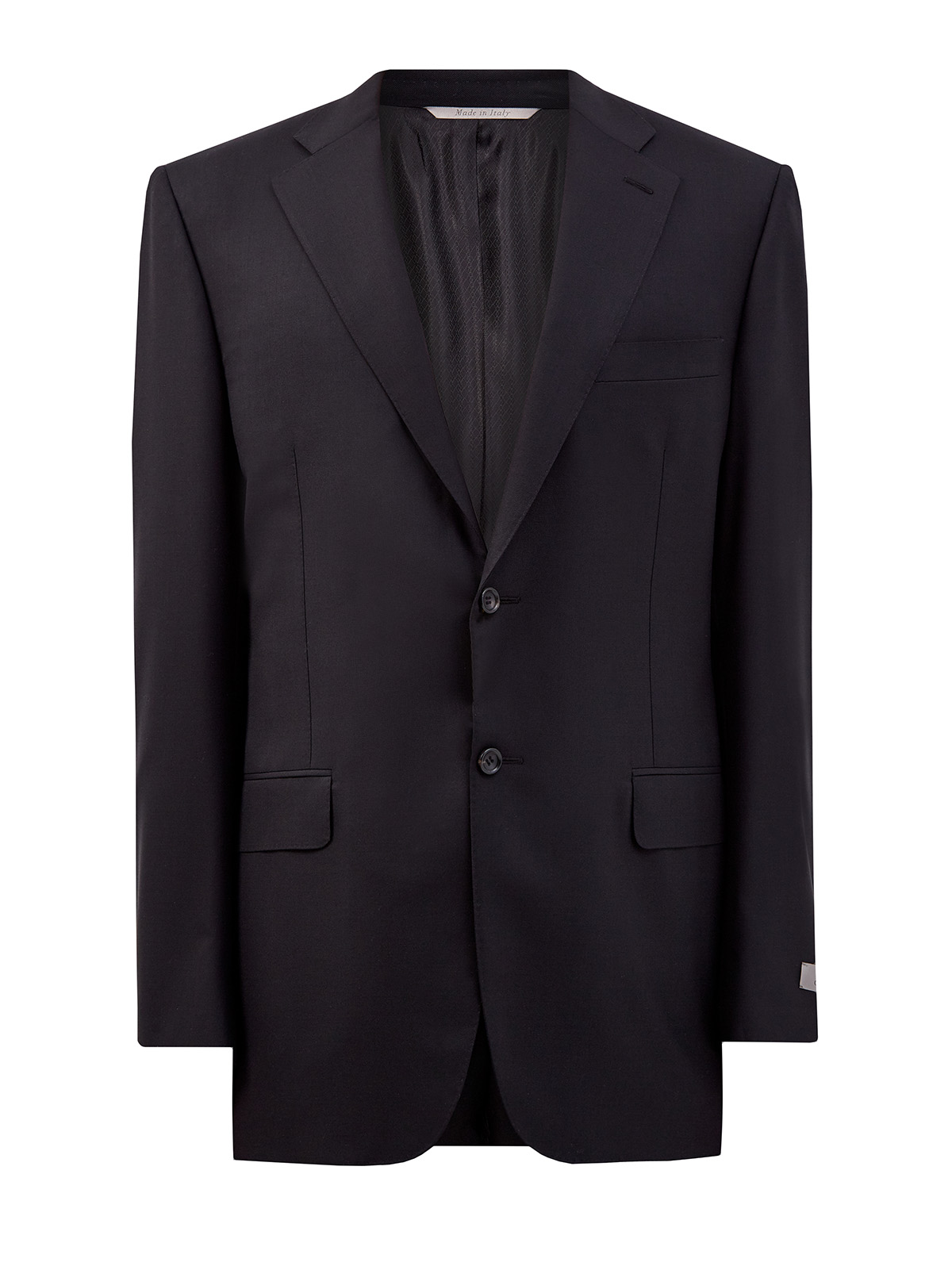 Классический пиджак из гладкой шерстяной ткани CANALI, цвет черный, размер 50;52;54;56;58
