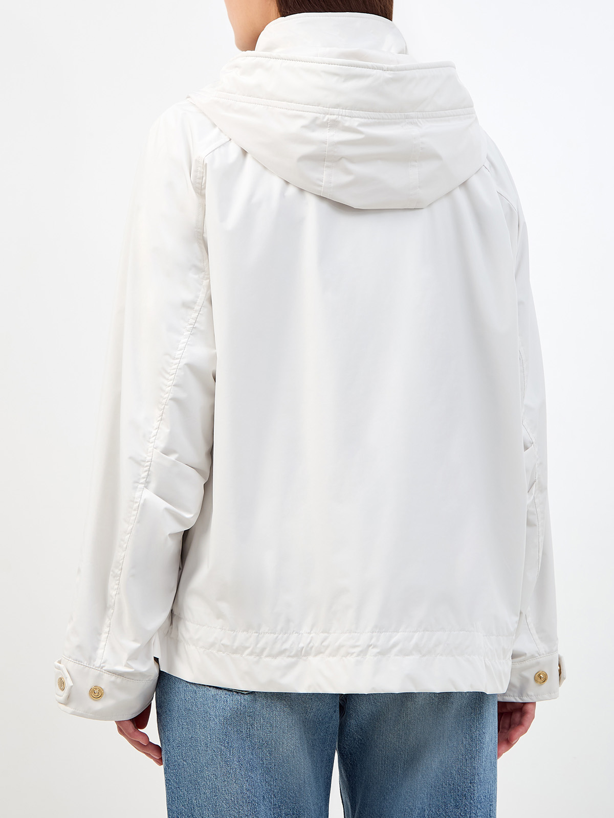 Куртка Jill из водоотталкивающего нейлона с регулируемыми кулисками MOORER, цвет белый, размер 38;40;42;46 - фото 4