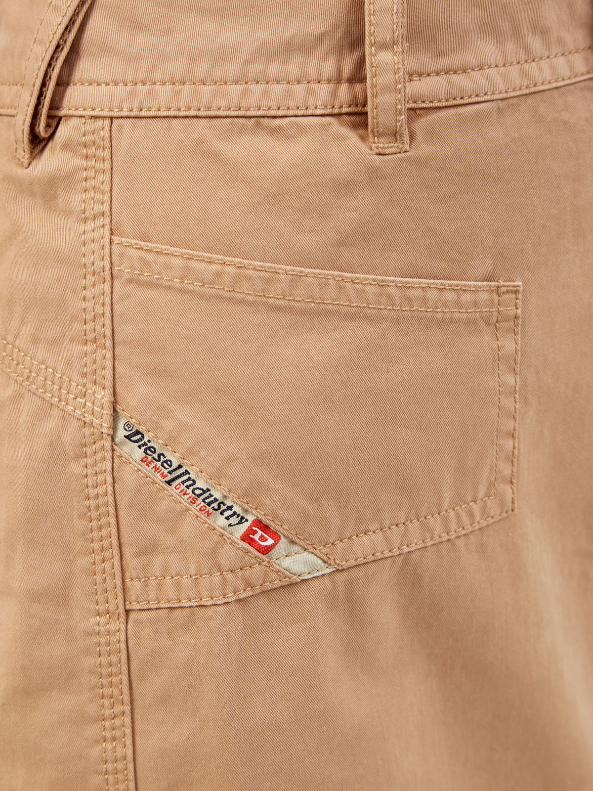 Юбка O-Yink из окрашенного вручную твила с разрезами DIESEL, цвет бежевый, размер S;M;XS - фото 5