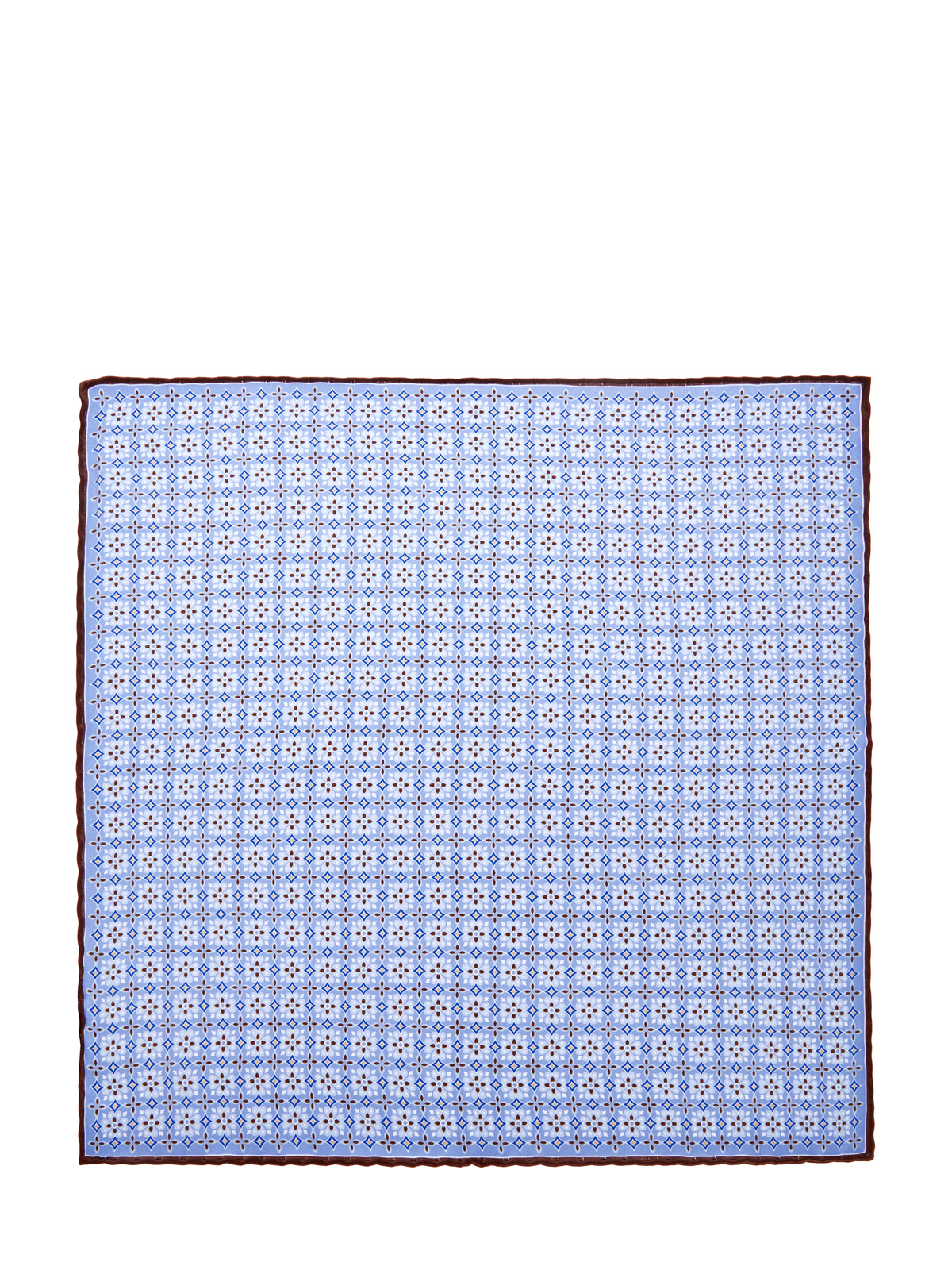 Платок-паше из струящегося шелка с принтом CANALI, цвет голубой, размер 40.5;41;41.5;42;42.5;43;43.5;44;45