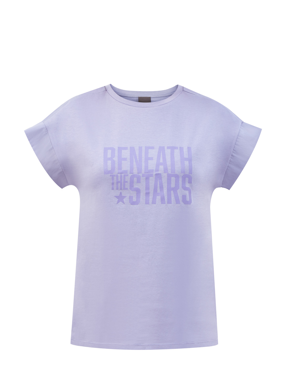 Футболка из джерси с принтом Beneath The Stars LORENA ANTONIAZZI, цвет фиолетовый, размер 38;40;42;44;46 - фото 1