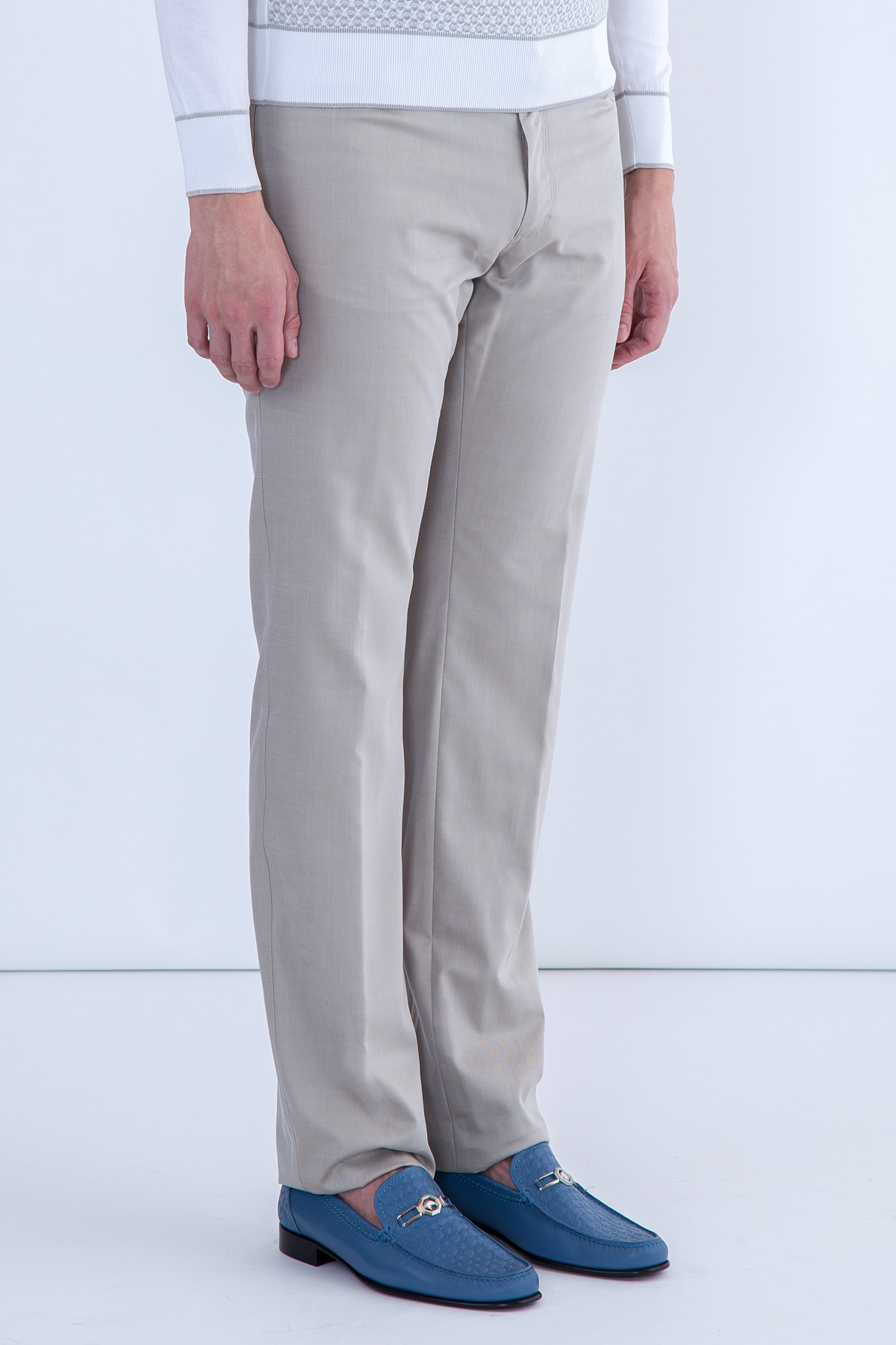 брюки STEFANO RICCI, цвет серый, размер 48 - фото 3