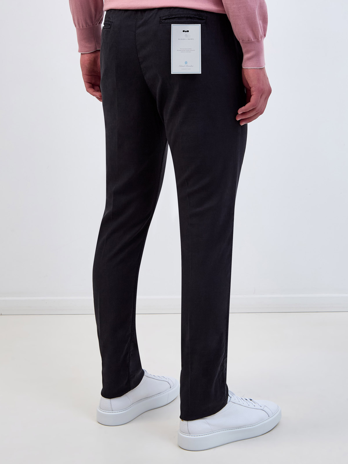 Легкие брюки из лиоцелла, хлопка и льна с поясом на кулиске RICHARD J. BROWN, цвет черный, размер 44;46;48;50;52;54;54;58 - фото 4