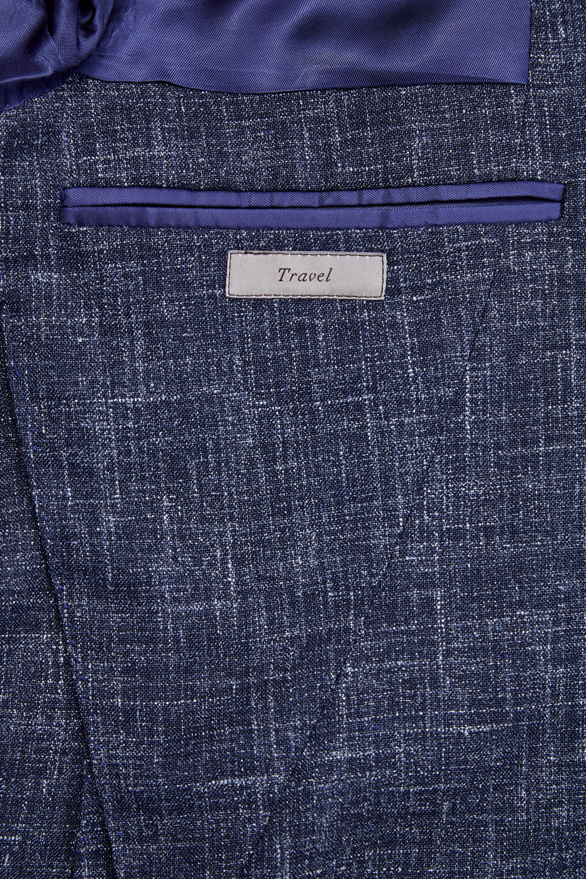 Костюм из шерстяной ткани Travel с мелованным принтом CANALI, цвет синий, размер 46;56;52 - фото 10