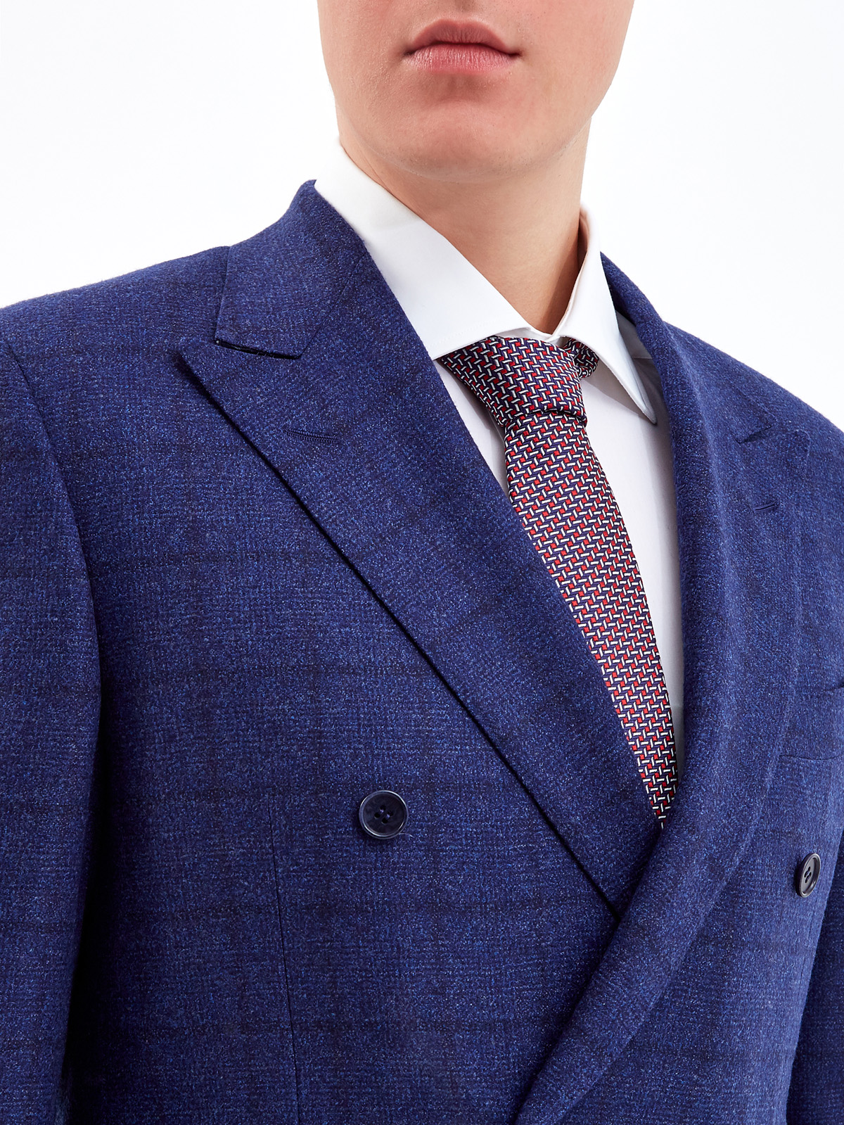 Шелковый галстук с текстурным геометрическим принтом CANALI, цвет мульти, размер M - фото 2