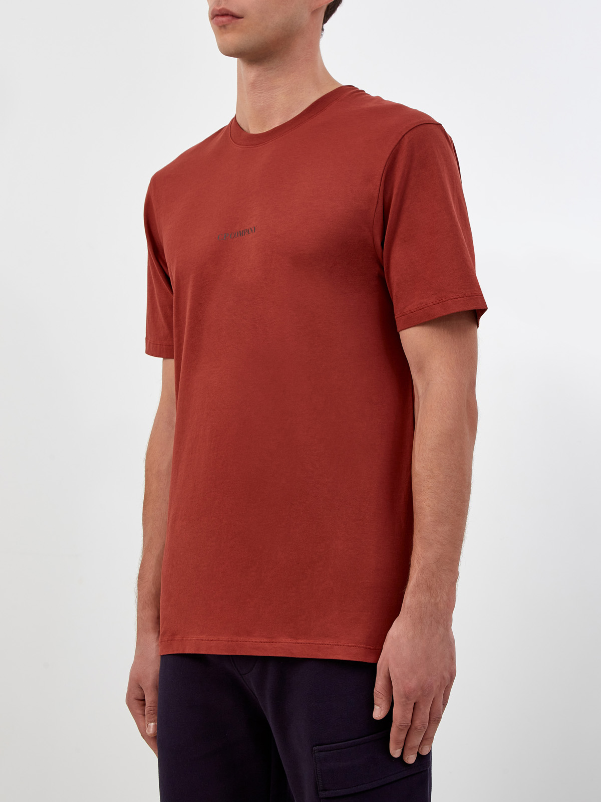 Хлопковая футболка из джерси с минималистичным принтом C.P.COMPANY, цвет красный, размер M;L;2XL;3XL - фото 3