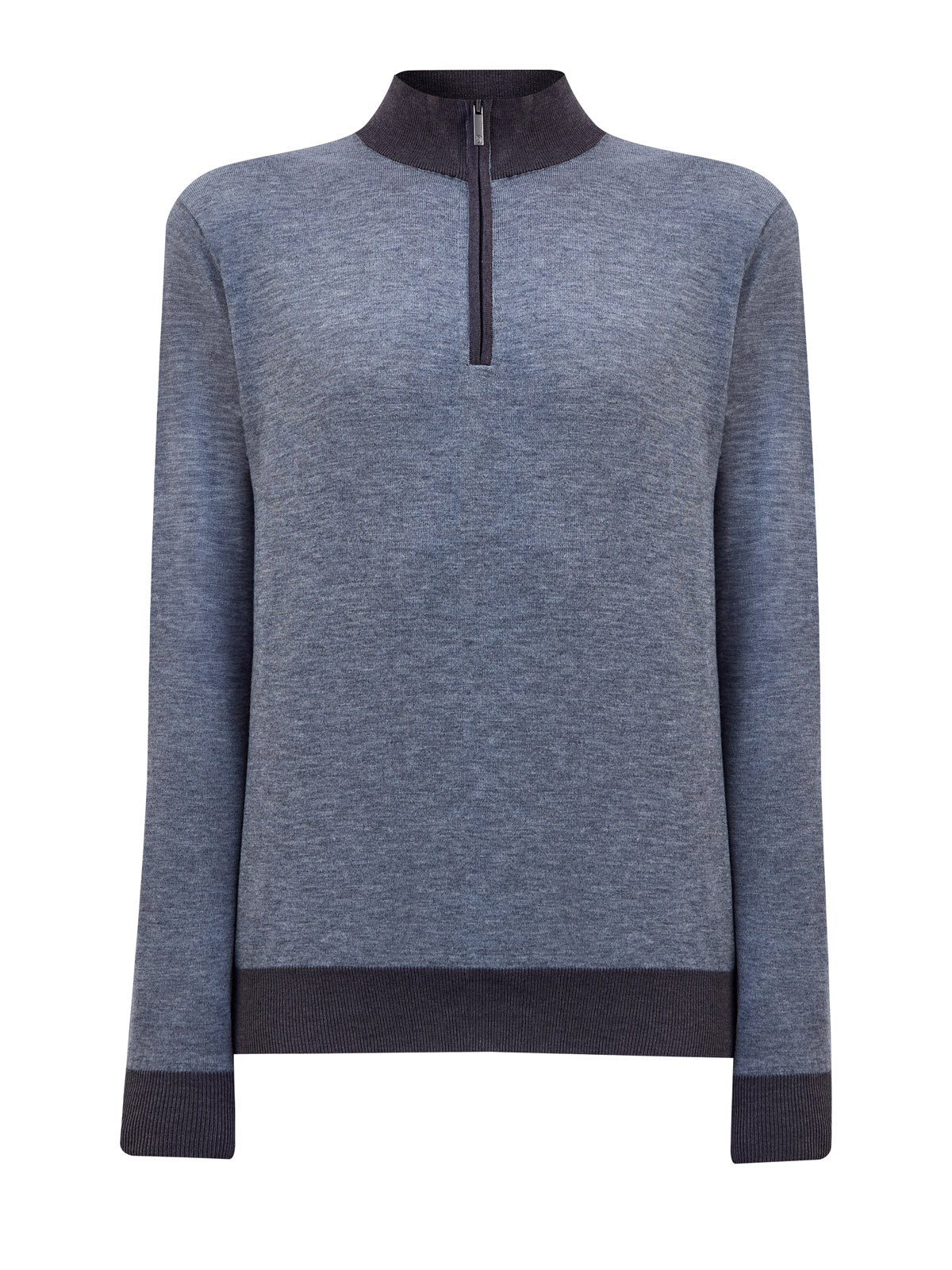 

Джемпер из меланжевой шерсти и тенселя с застежкой-молнией, Серый, Джемпер из меланжевой шерсти и тенселя с застежкой-молнией