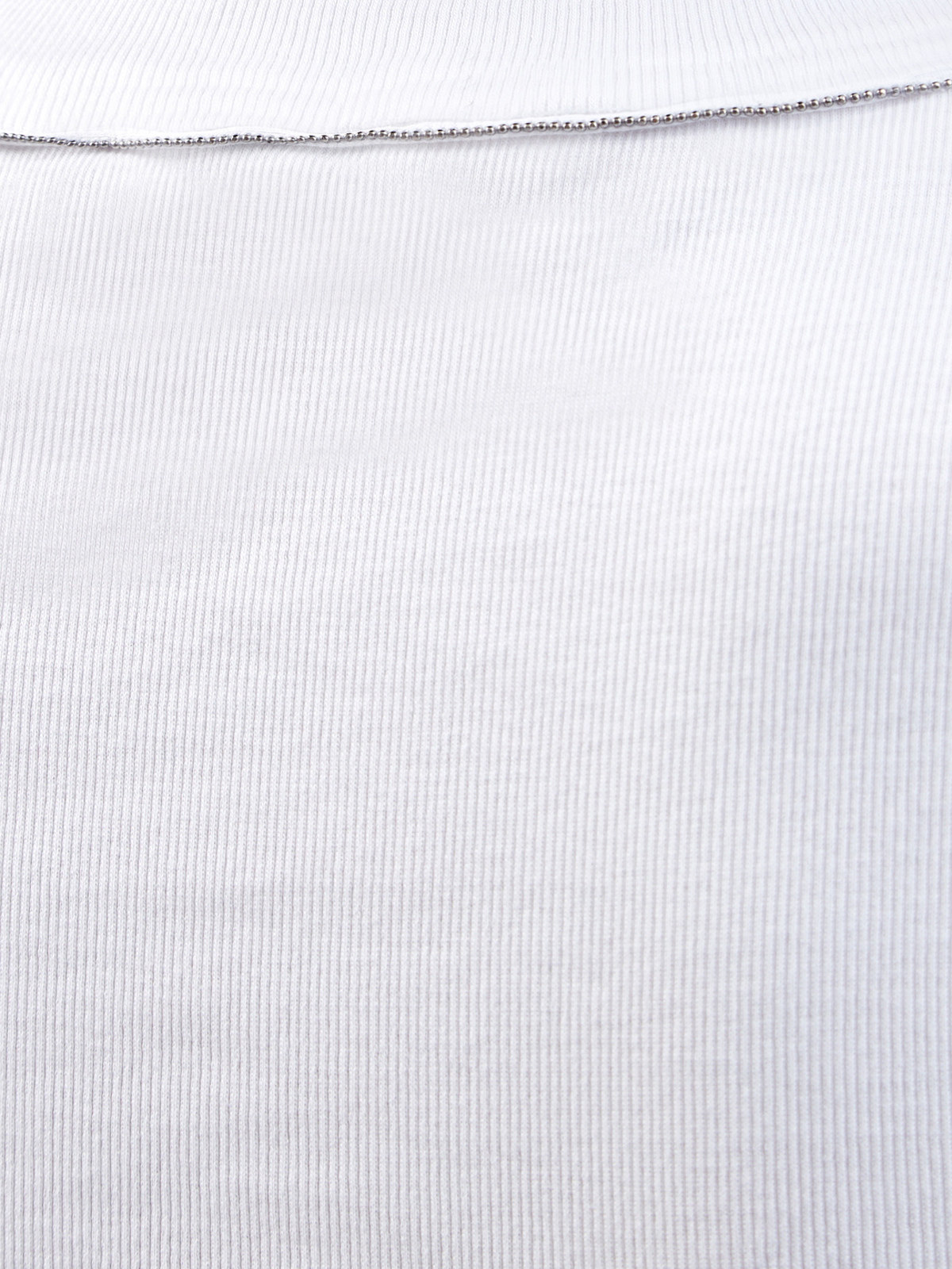 Футболка из мягкого хлопка с вышивкой Мониль BRUNELLO CUCINELLI, цвет белый, размер 40;42;44;38 - фото 5