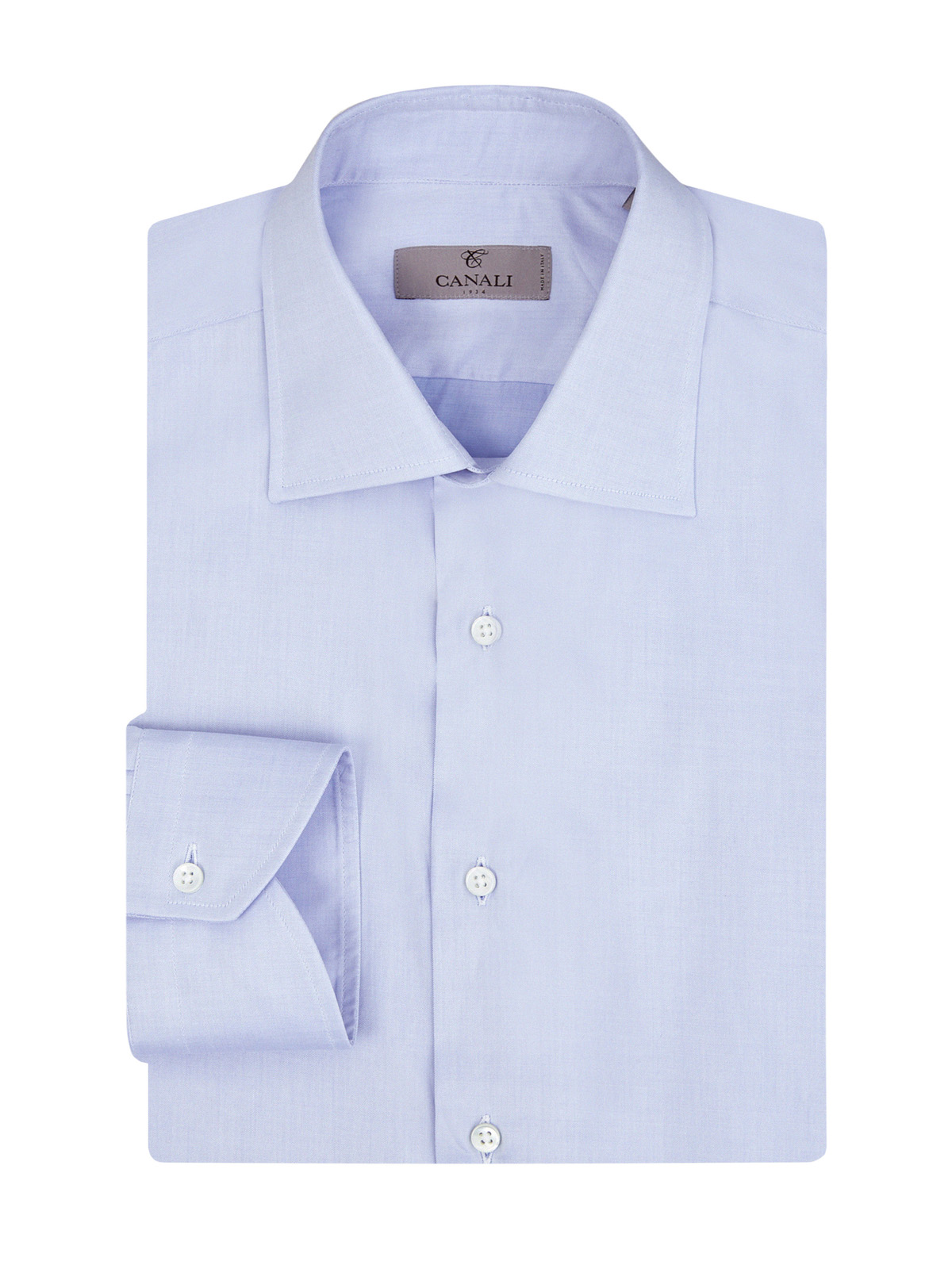 Рубашка классического кроя из тонкого хлопкового поплина CANALI, цвет голубой, размер 52;52;54;56;58;60;62