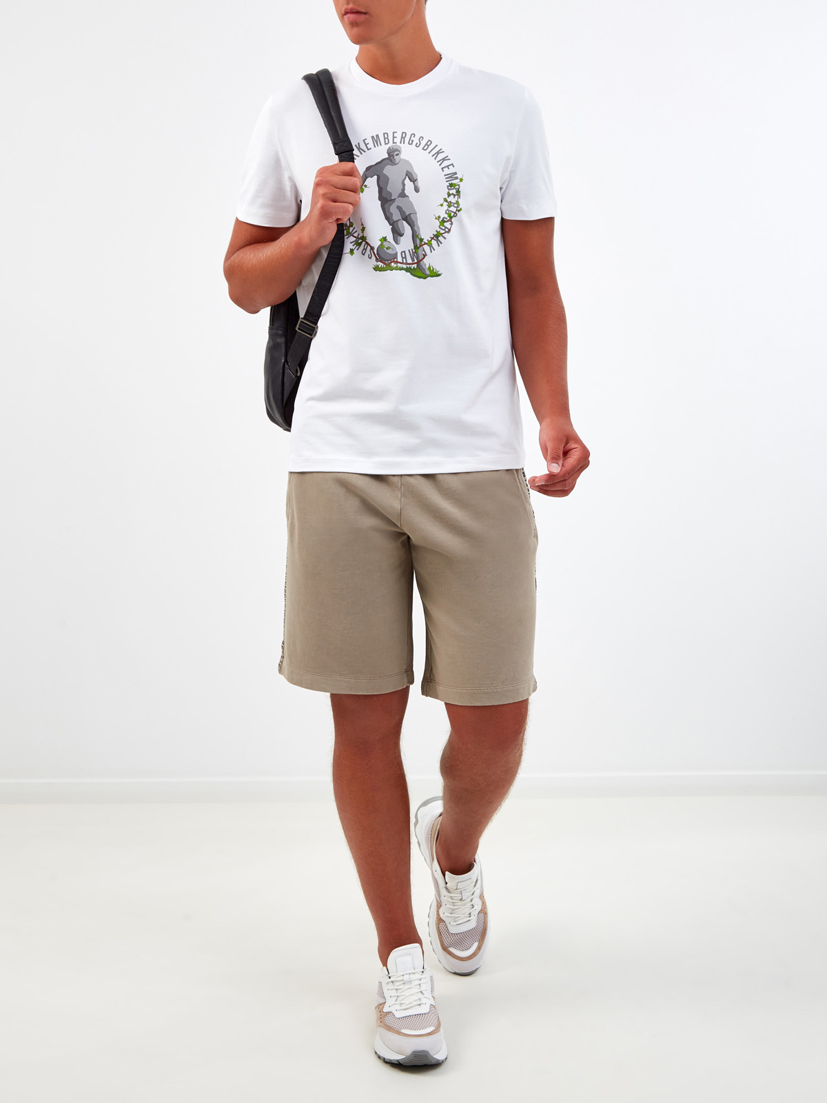 Хлопковая футболка из джерси с принтом Neo-Sport BIKKEMBERGS, цвет белый, размер S;L;XL;2XL;3XL - фото 2