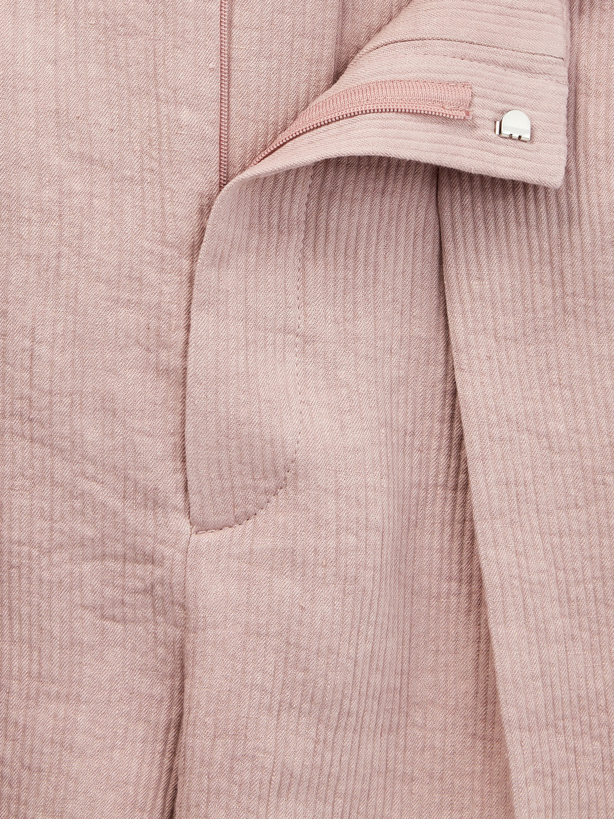 Шорты Corset Wide Flare из льняного и хлопкового репса BRUNELLO CUCINELLI, цвет розовый, размер 40;42;38 - фото 7