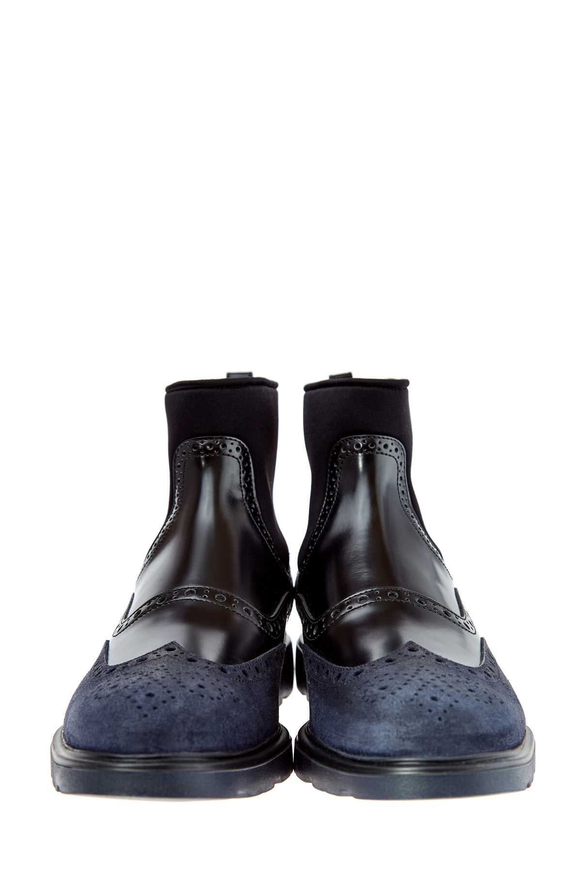 Высокие ботинки с брогированной отделкой и замшевыми вставками HOGAN, цвет мульти, размер 40;40.5;43;43.5;44;44.5 - фото 5