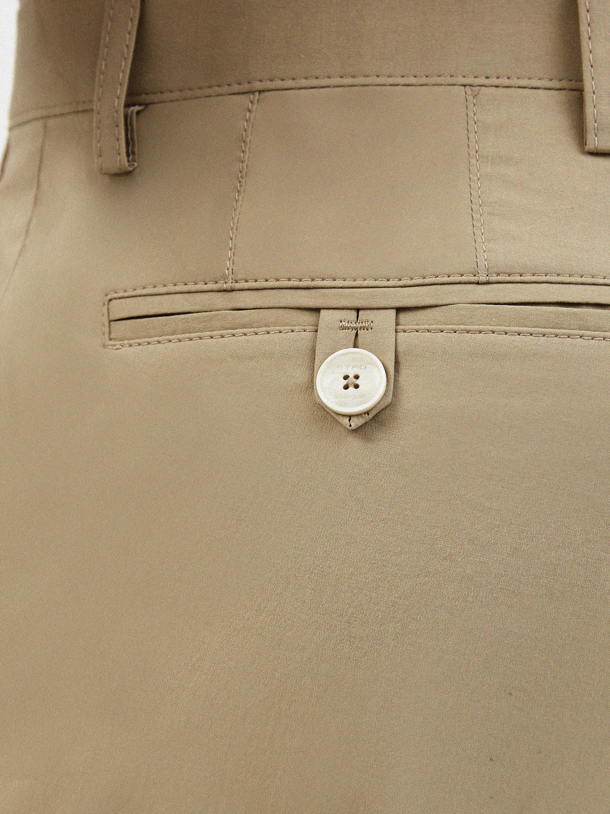 Легкие брюки из эластичного хлопка с французскими карманами ETRO, цвет бежевый, размер 48;50;54;56 - фото 5