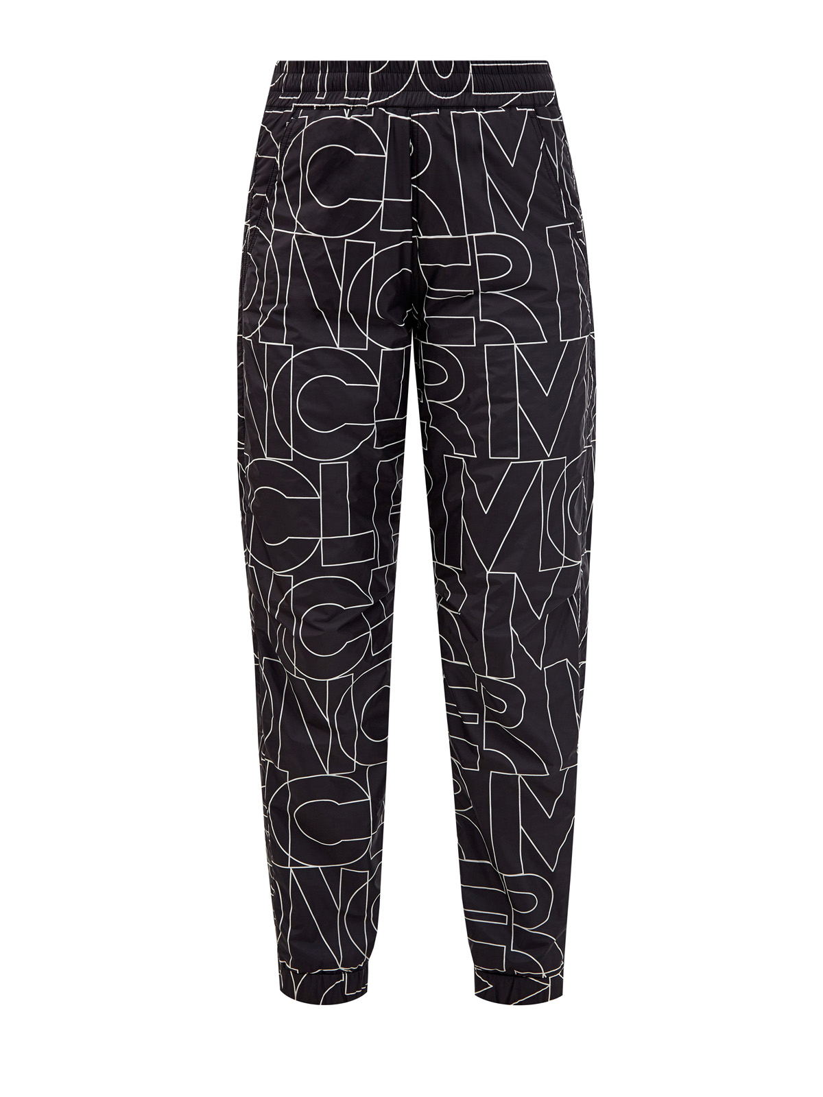 Утепленные брюки для зимних видов спорта с принтом all-over MONCLER, цвет черный, размер 38;40 - фото 1
