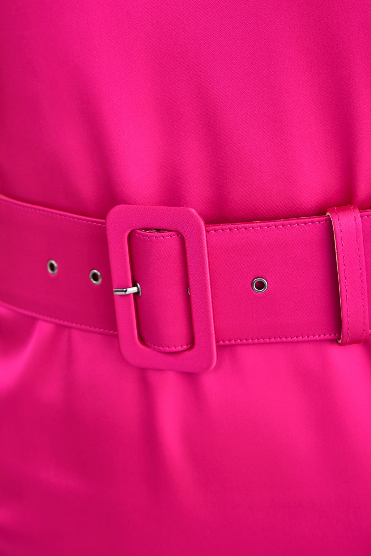Атласное платье-мини с широким ремнем в тон ALEXANDER TEREKHOV, цвет розовый, размер 40 - фото 5