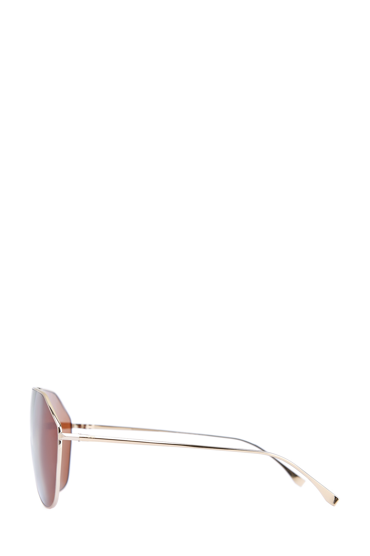 Очки-маска в оправе авиатор с линзами в стиле colorblock FENDI (sunglasses), цвет коричневый, размер 6;7;7.5;8.5;9.5;10;11 - фото 3