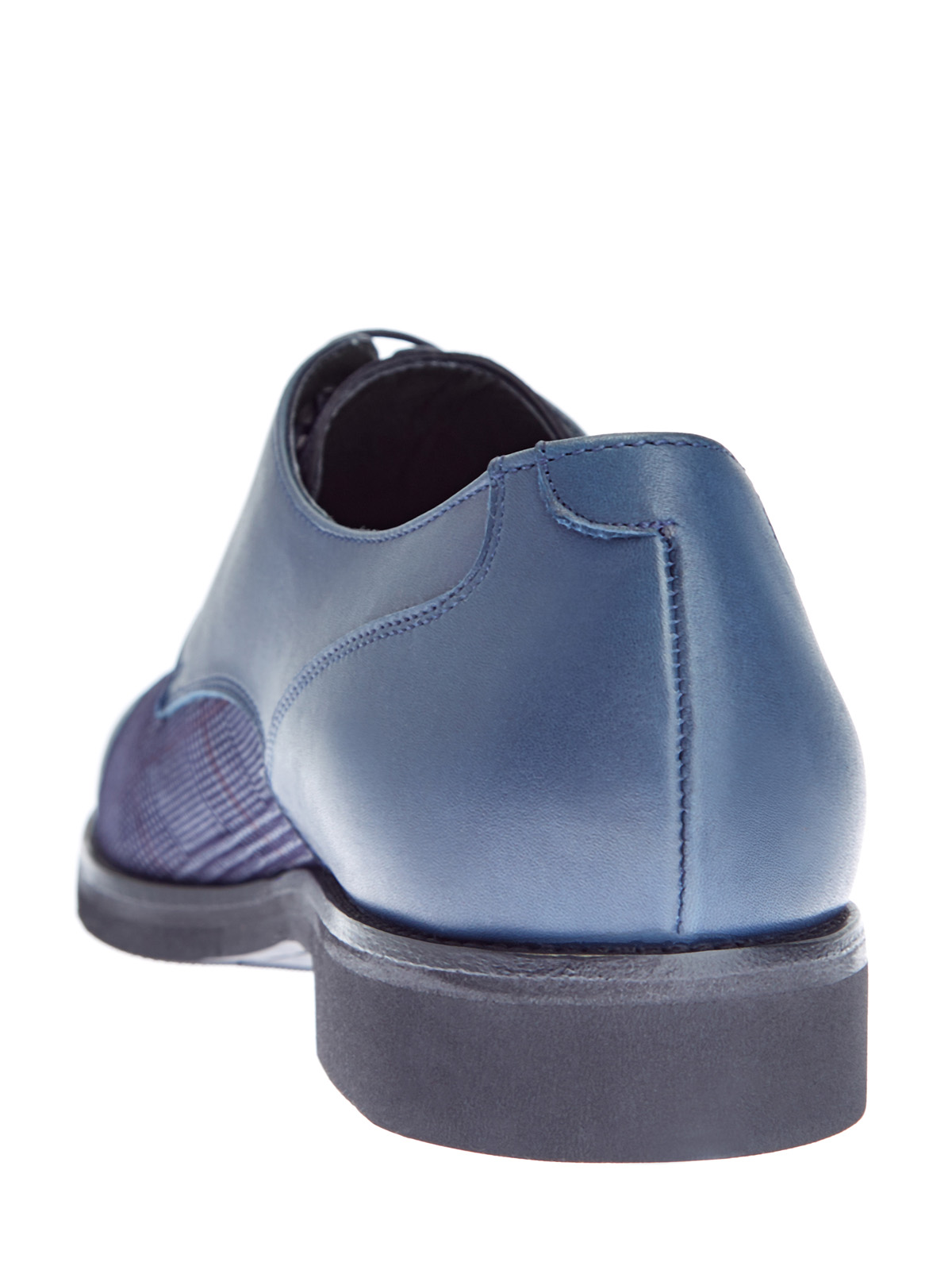 Кожаные туфли-дерби с принтом «Принц Уэльский» MORESCHI, цвет синий, размер 40.5;41;42;42.5;43;43.5;44 - фото 4