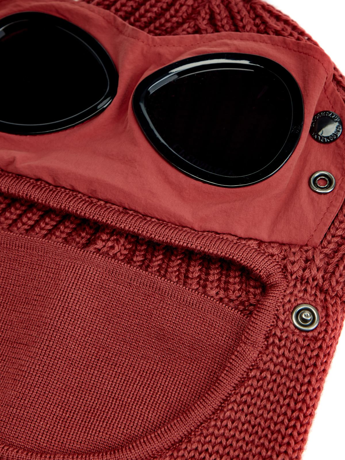 Шапка-балаклава Goggles из шерстяной пряжи C.P.COMPANY, цвет красный, размер 46;48;50;52;54;56 - фото 3