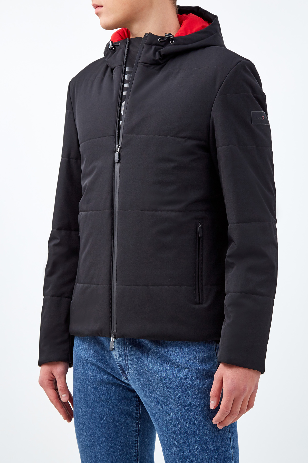 Куртка из водонепроницаемого нейлона с яркой подкладкой MICHAEL KORS, цвет черный, размер M - фото 3