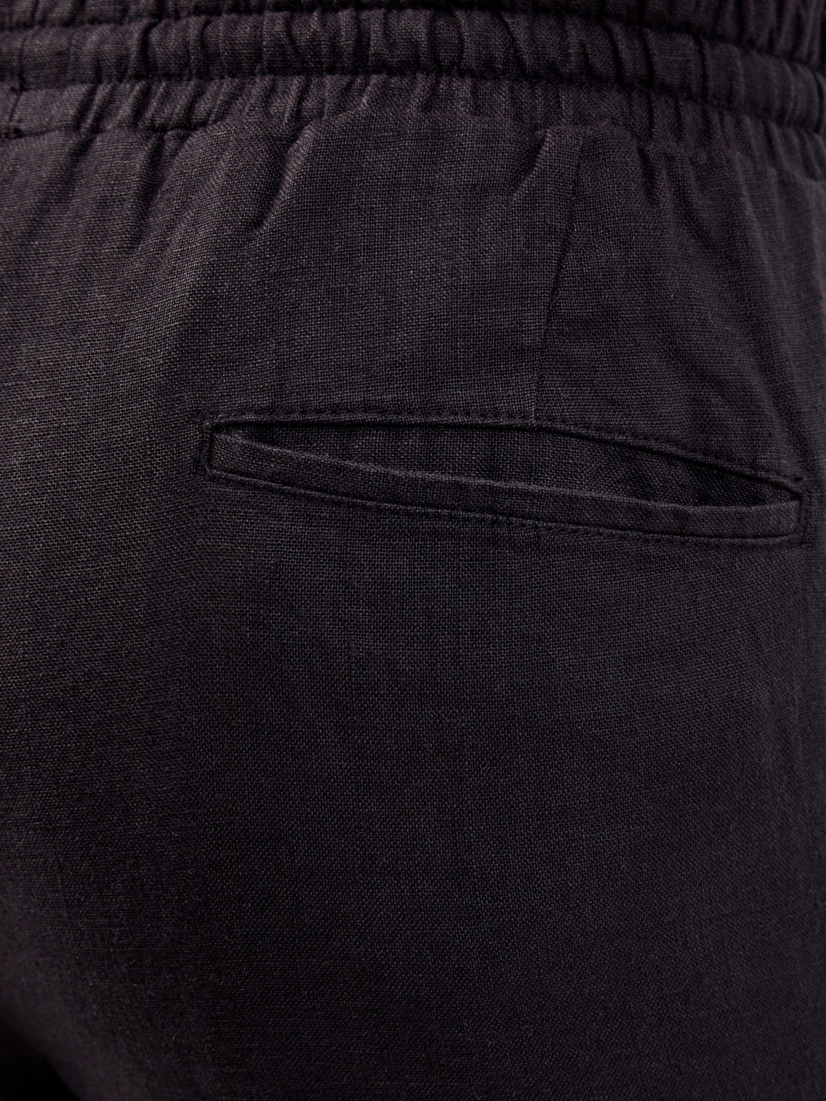 Однотонные брюки из дышащей льняной ткани CUDGI, цвет черный, размер M;L;XL;2XL;S - фото 6