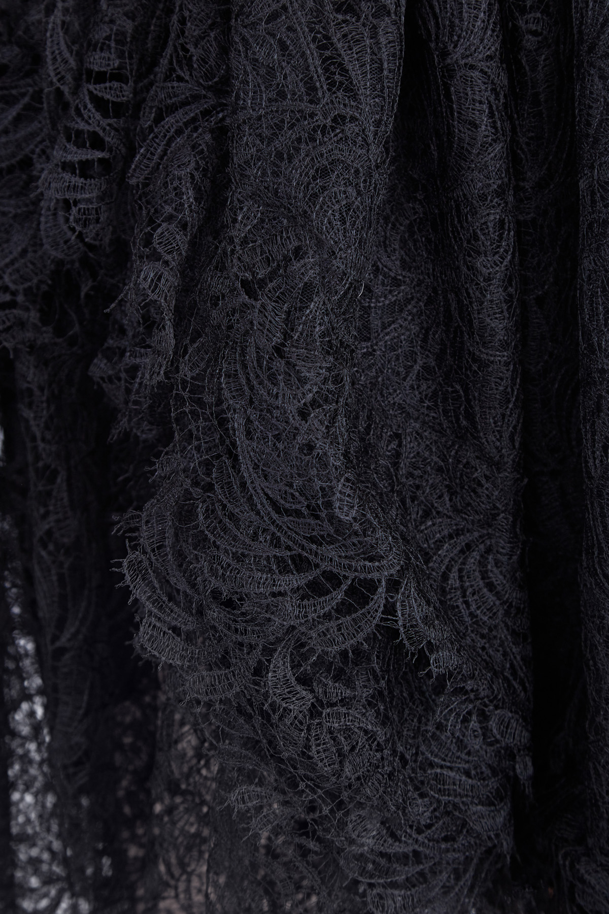 Многослойная кружевная юбка в стиле 80-х ERMANNO SCERVINO, цвет черный, размер 40 - фото 5