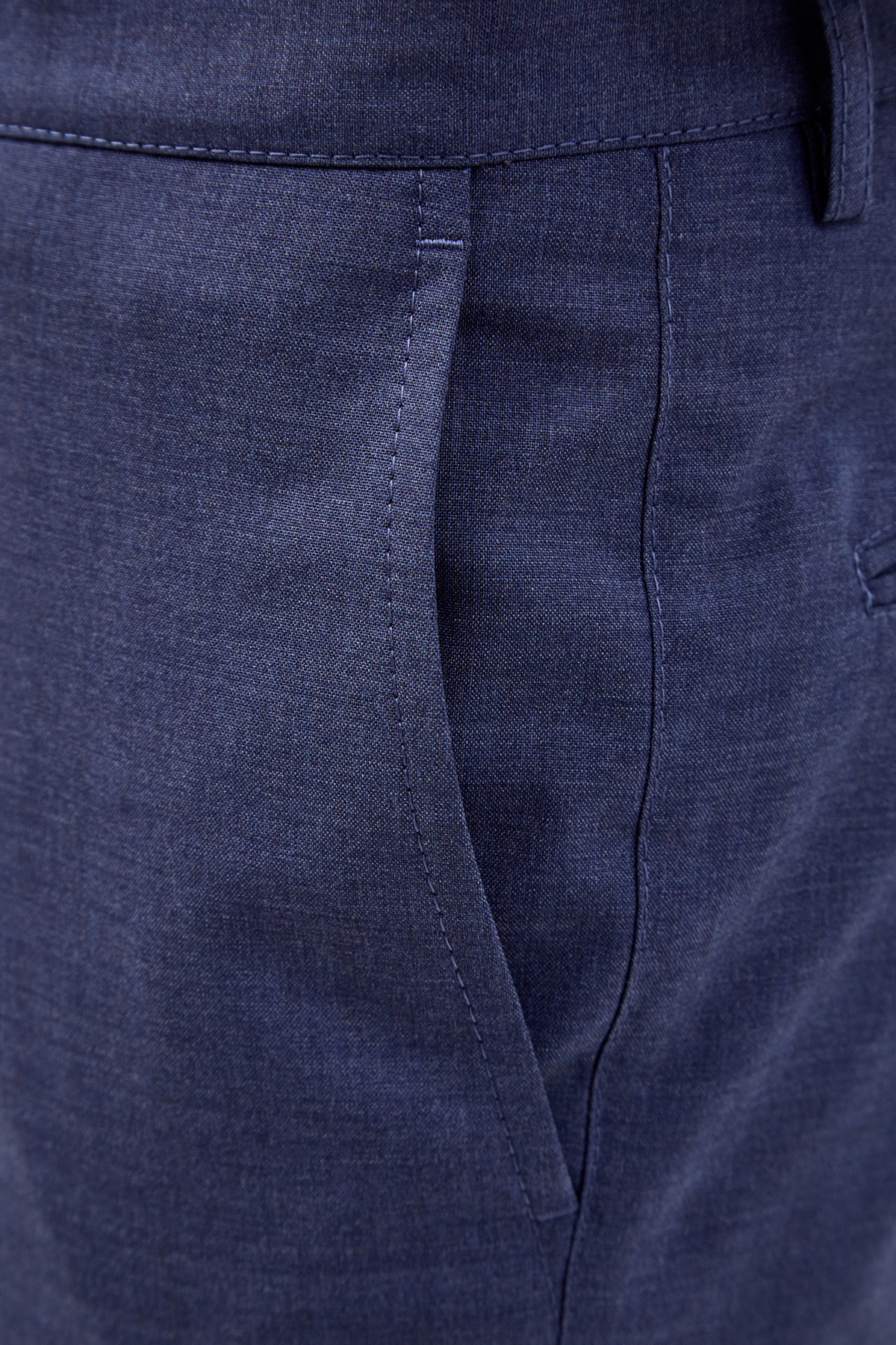 Брюки из шерстяной ткани BRUNELLO CUCINELLI, цвет синий, размер 46 - фото 5