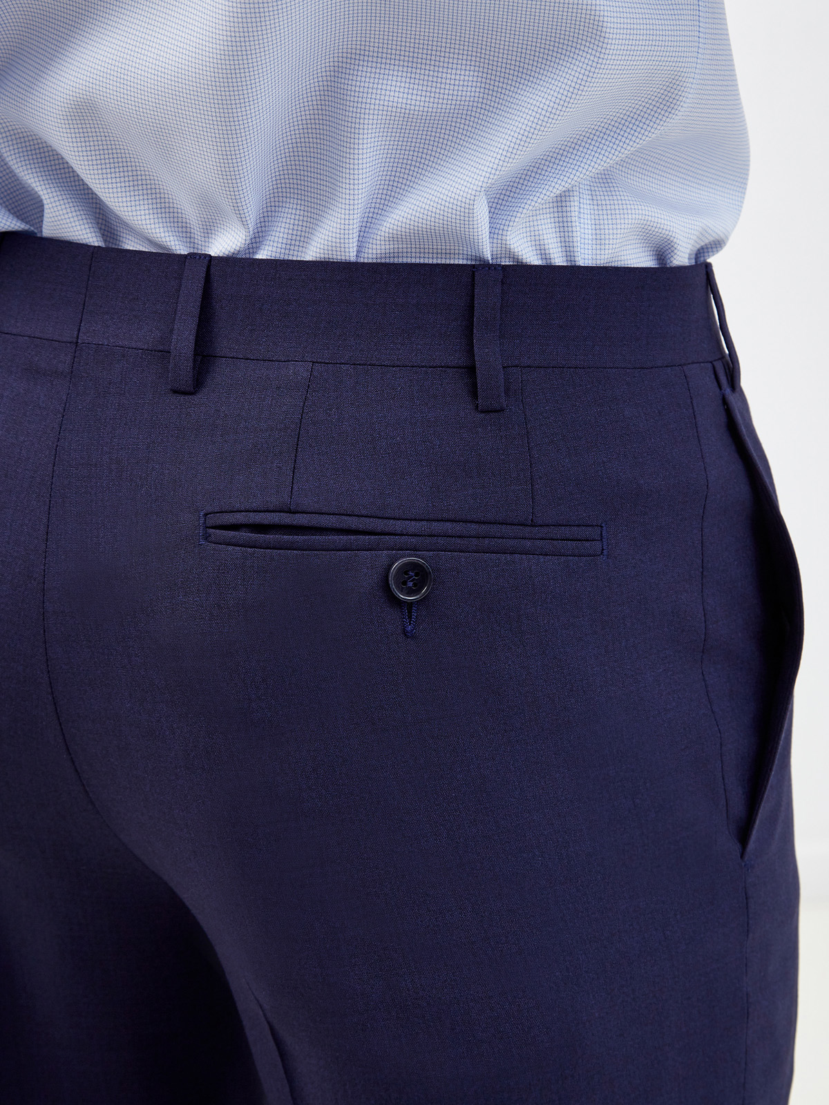 Классические брюки прямого кроя из тонкой шерсти CANALI, цвет синий, размер 48;50;52;54;56;58;60 - фото 6