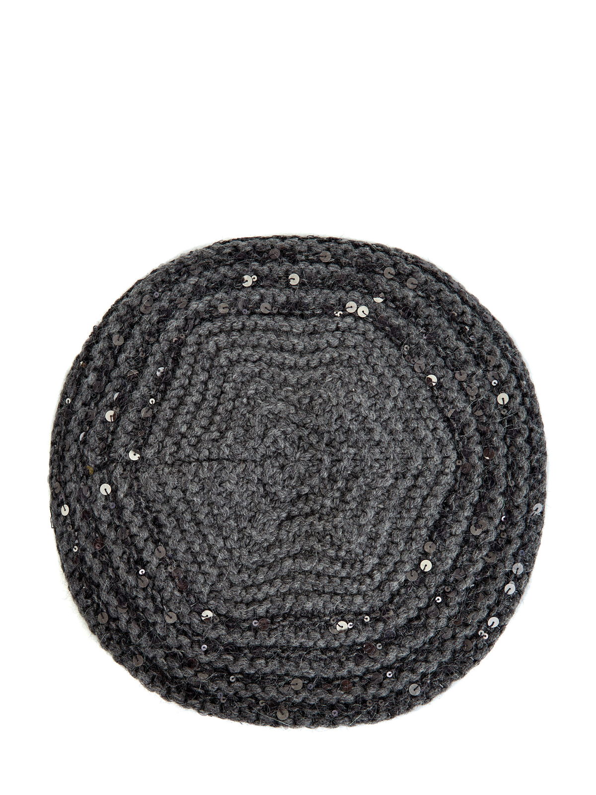 Берет Dazzling из шерсти и кашемира с волокнами шелка BRUNELLO CUCINELLI, цвет серый, размер S;M - фото 1