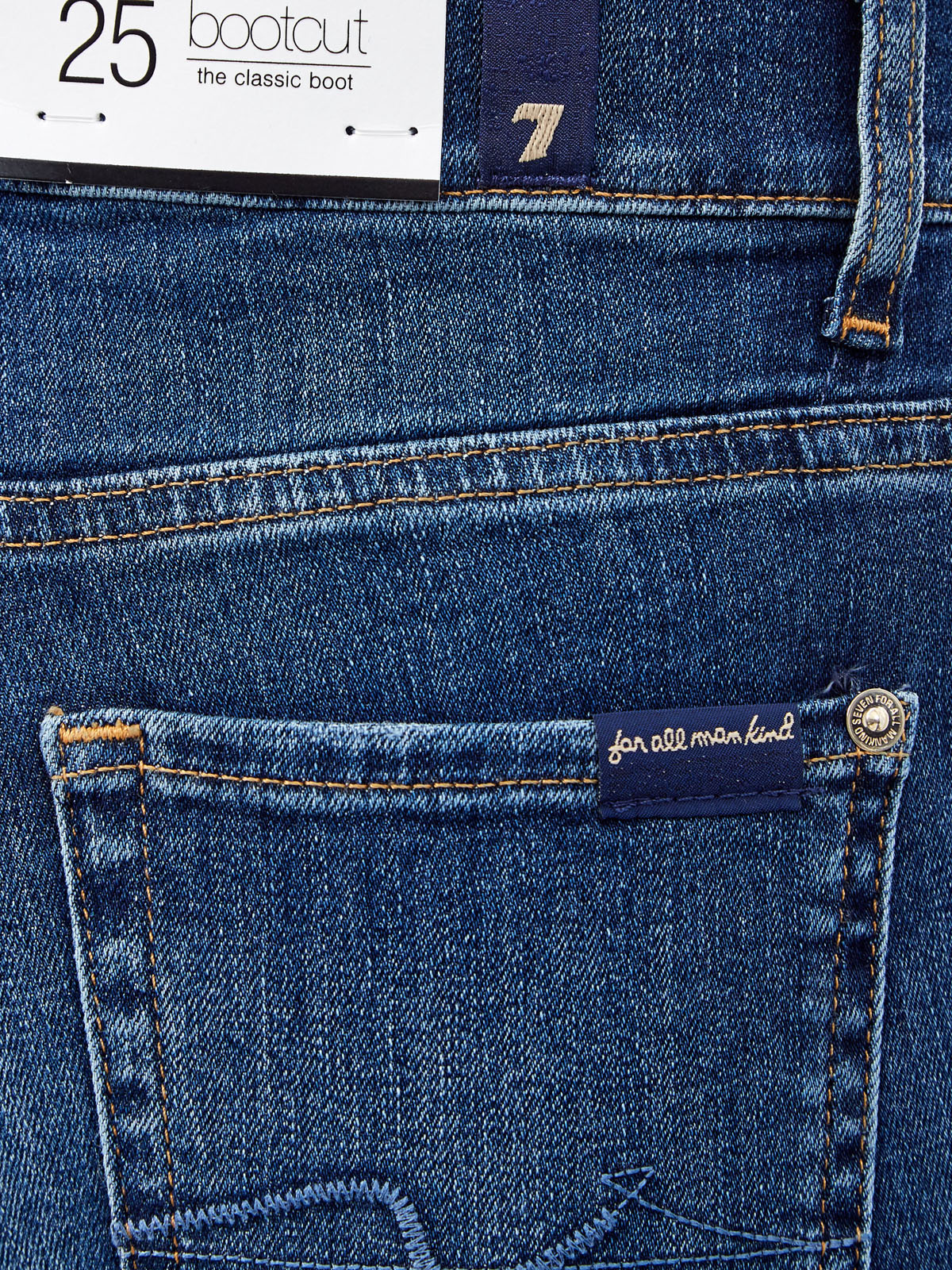 Расклешенные джинсы Soho Bootcut из денима делаве 7 FOR ALL MANKIND, цвет синий, размер S;M;M;L;XS - фото 5
