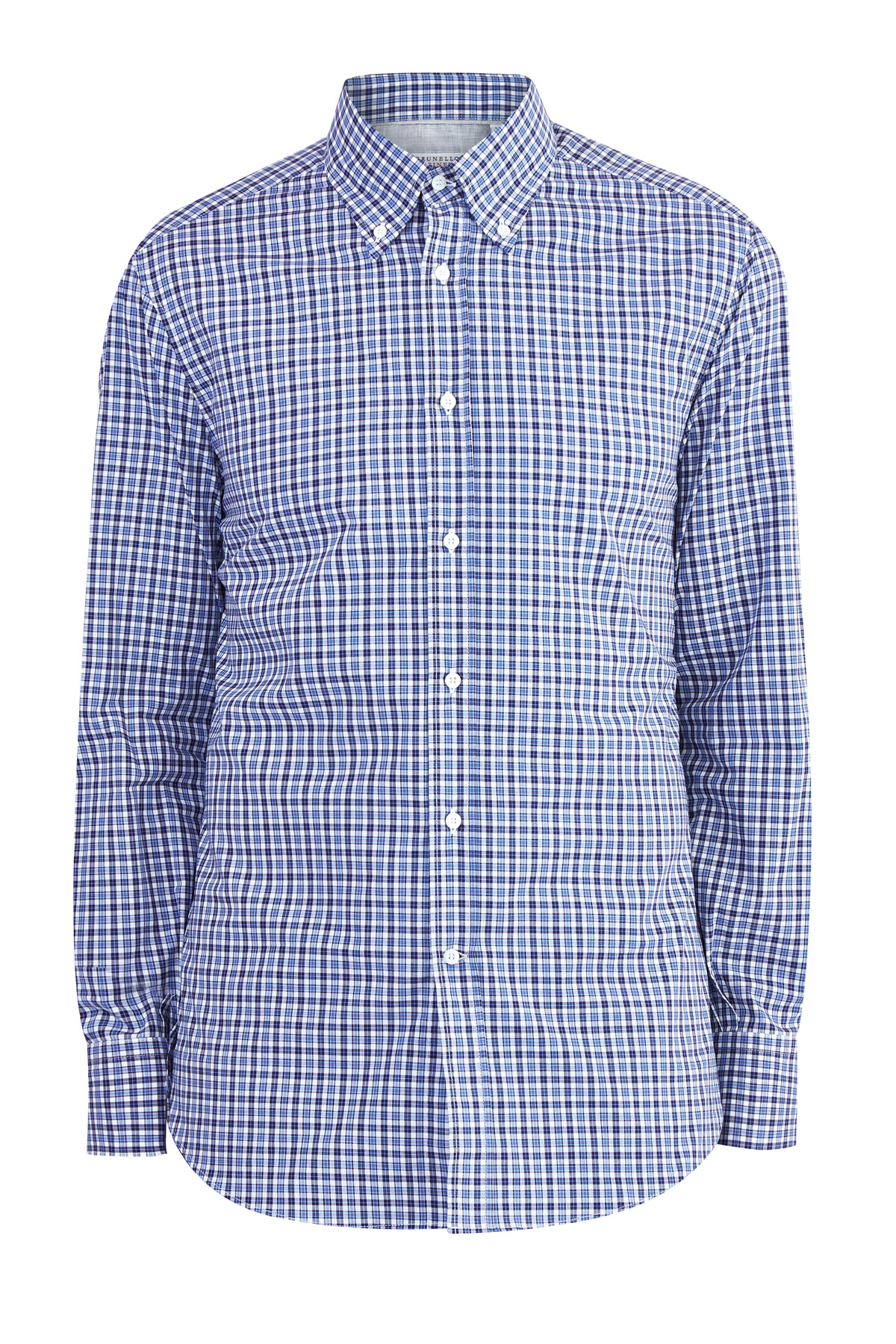

Стильная рубашка из клетчатого хлопка с воротником button-down