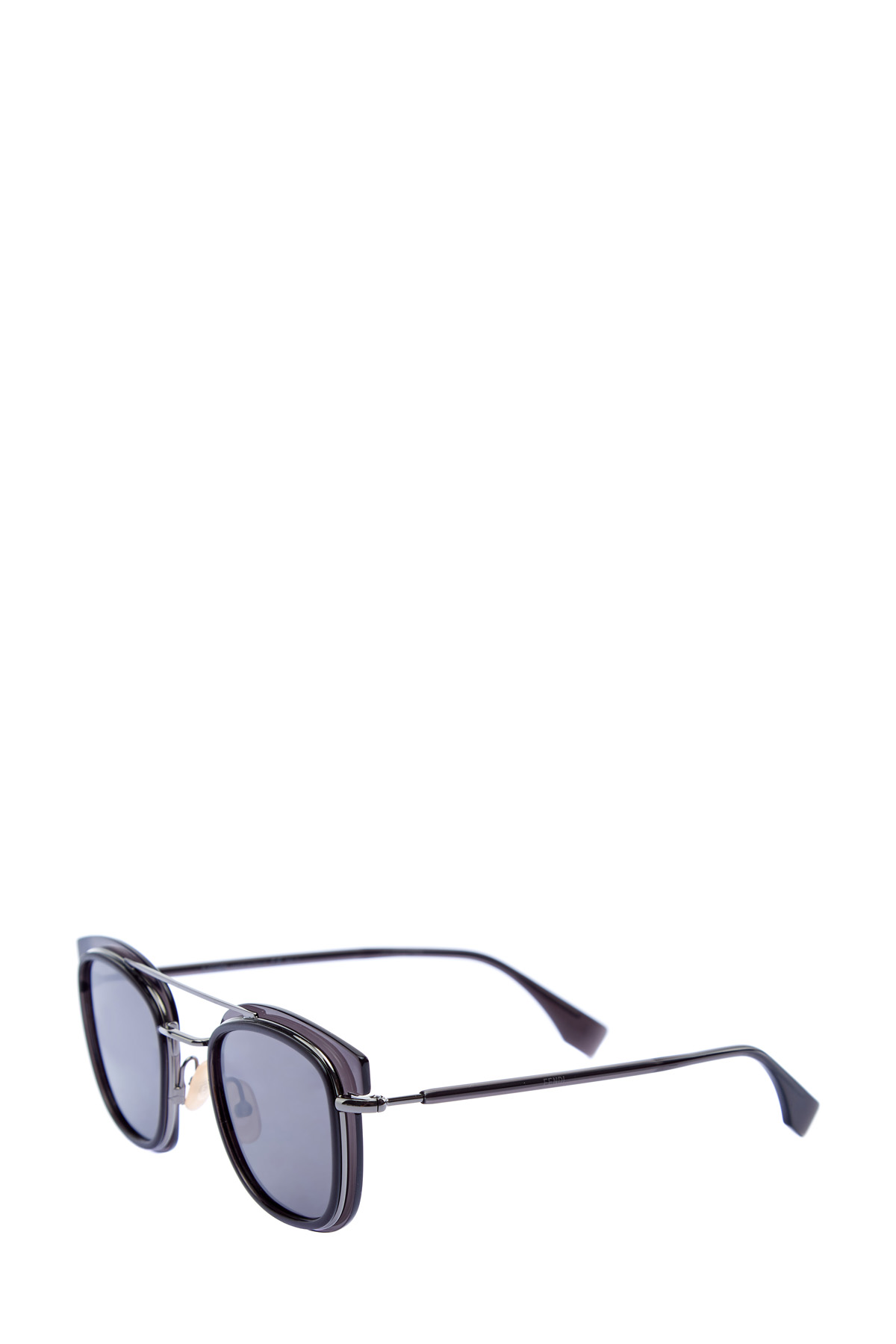 Очки в квадратной трехслойной оправе FENDI (sunglasses), цвет черный, размер XL - фото 3