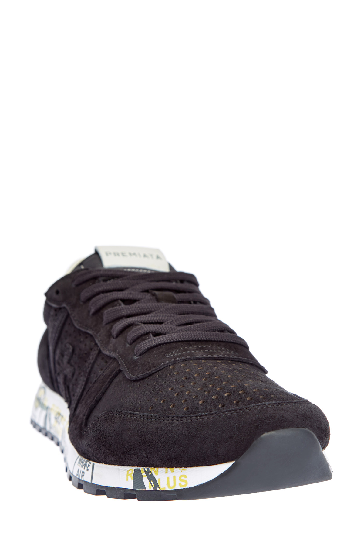 Монохромные замшевые кроссовки Eric с перфорацией PREMIATA, цвет черный, размер 6;7;8;9;10;11;12 - фото 3