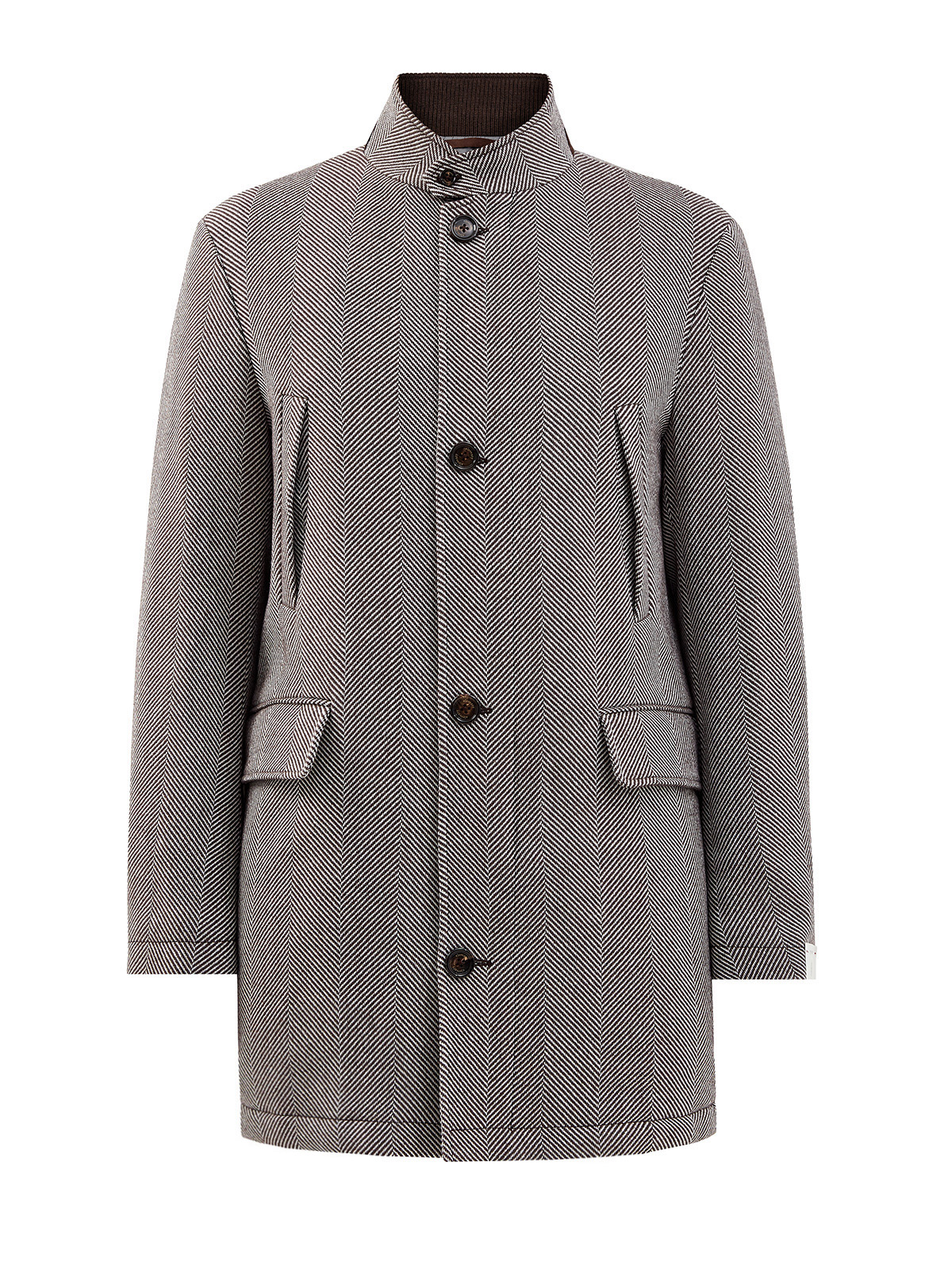 Пальто из плотной шерстяной ткани с графическим узором ELEVENTY, цвет черно-белый, размер 48;50;52;54 - фото 1