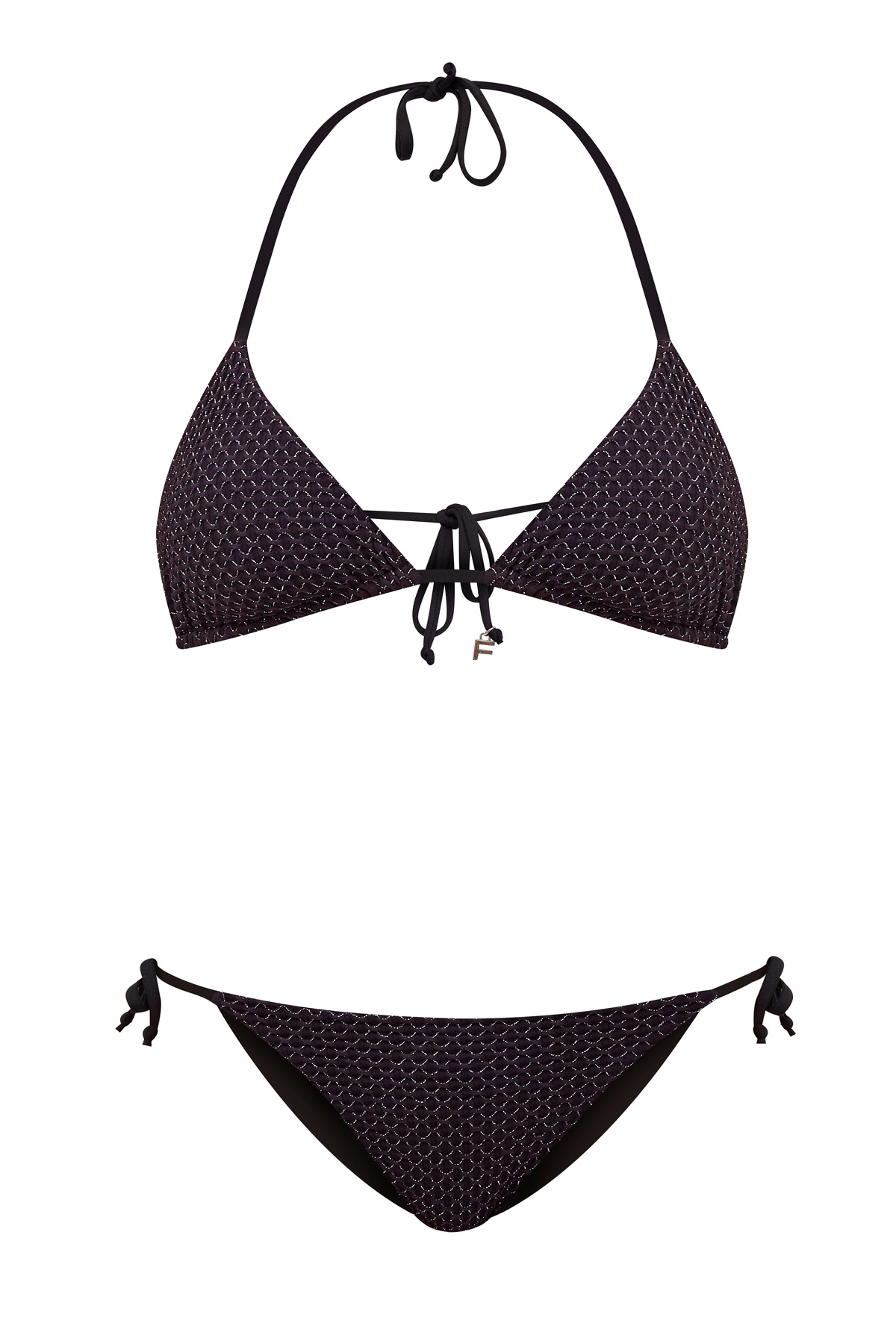 Минималистичные плавки-танга из эластичного трикотажа с фактурным плетением FISICO, цвет черный, размер S;M;L;XS - фото 1