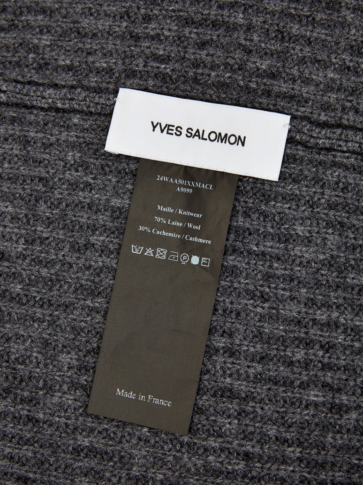 Капор из шерсти и кашемира с уплотненным козырьком YVES SALOMON, цвет серый, размер 36;38;40 - фото 4