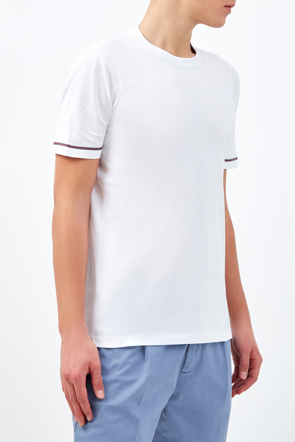 Хлопковая футболка из коллекции Travelwear BRUNELLO CUCINELLI, цвет белый, размер 46;52;56;48 - фото 3