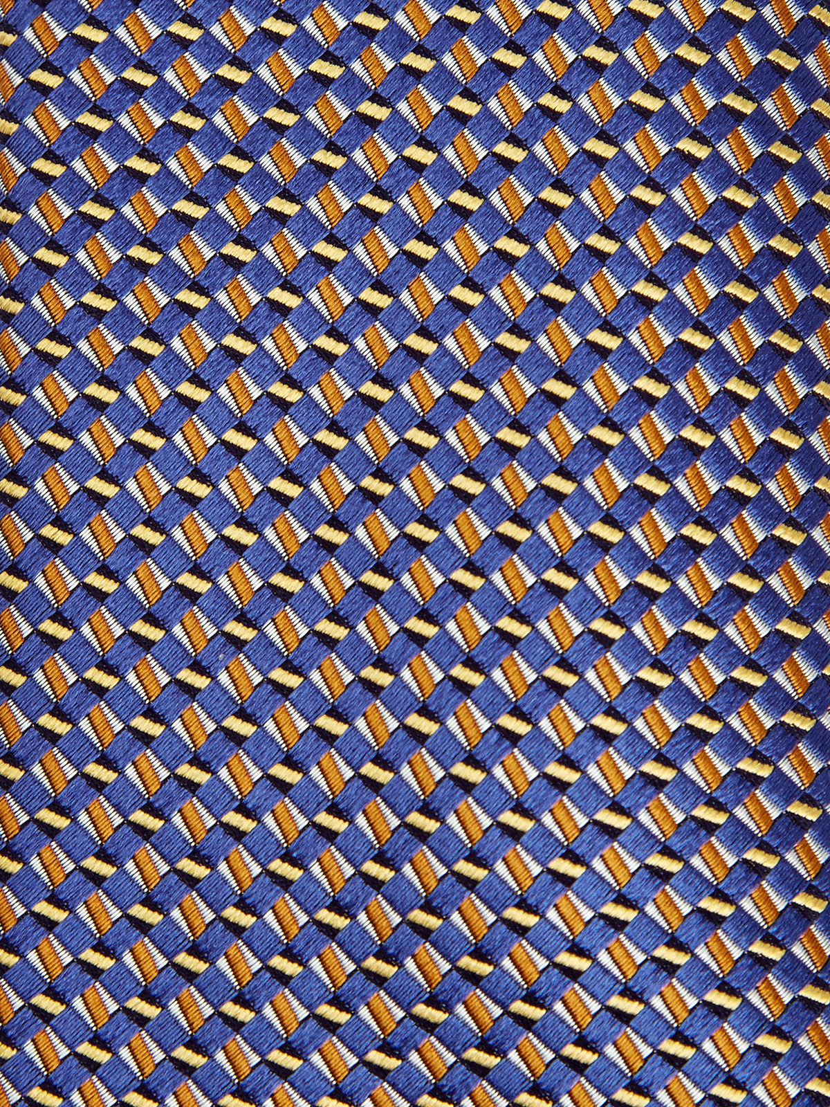 Галстук ручной работы с вышитым жаккардовым принтом CANALI, цвет синий, размер 42;44;46;48;40 - фото 2