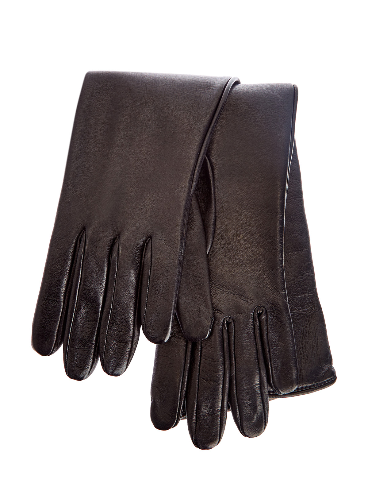 Высокие перчатки из кожи ягненка с кашемировой подкладкой BURBERRY, цвет черный, размер XS;S;M - фото 1