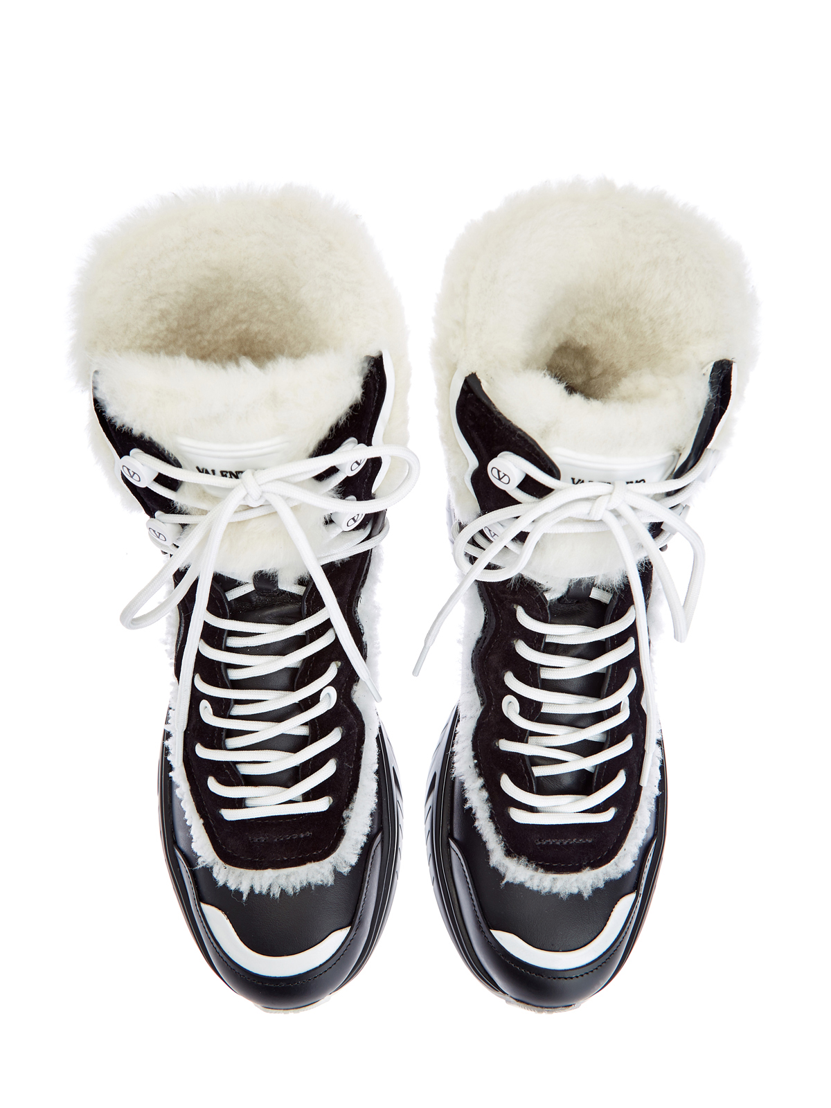 Утепленные мехом ботинки в треккерском стиле VALENTINO GARAVANI, цвет черный, размер 36;36.5;37.5;39.5 - фото 5