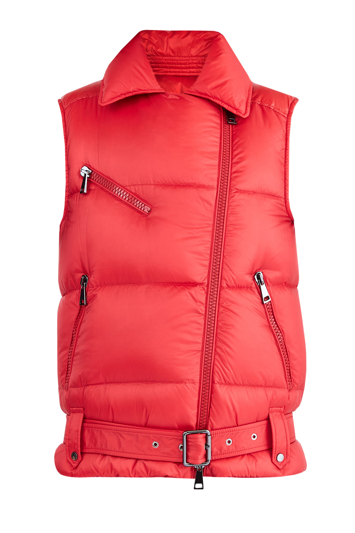 

Пуховый жилет алого цвета с эстетикой 80-х годов